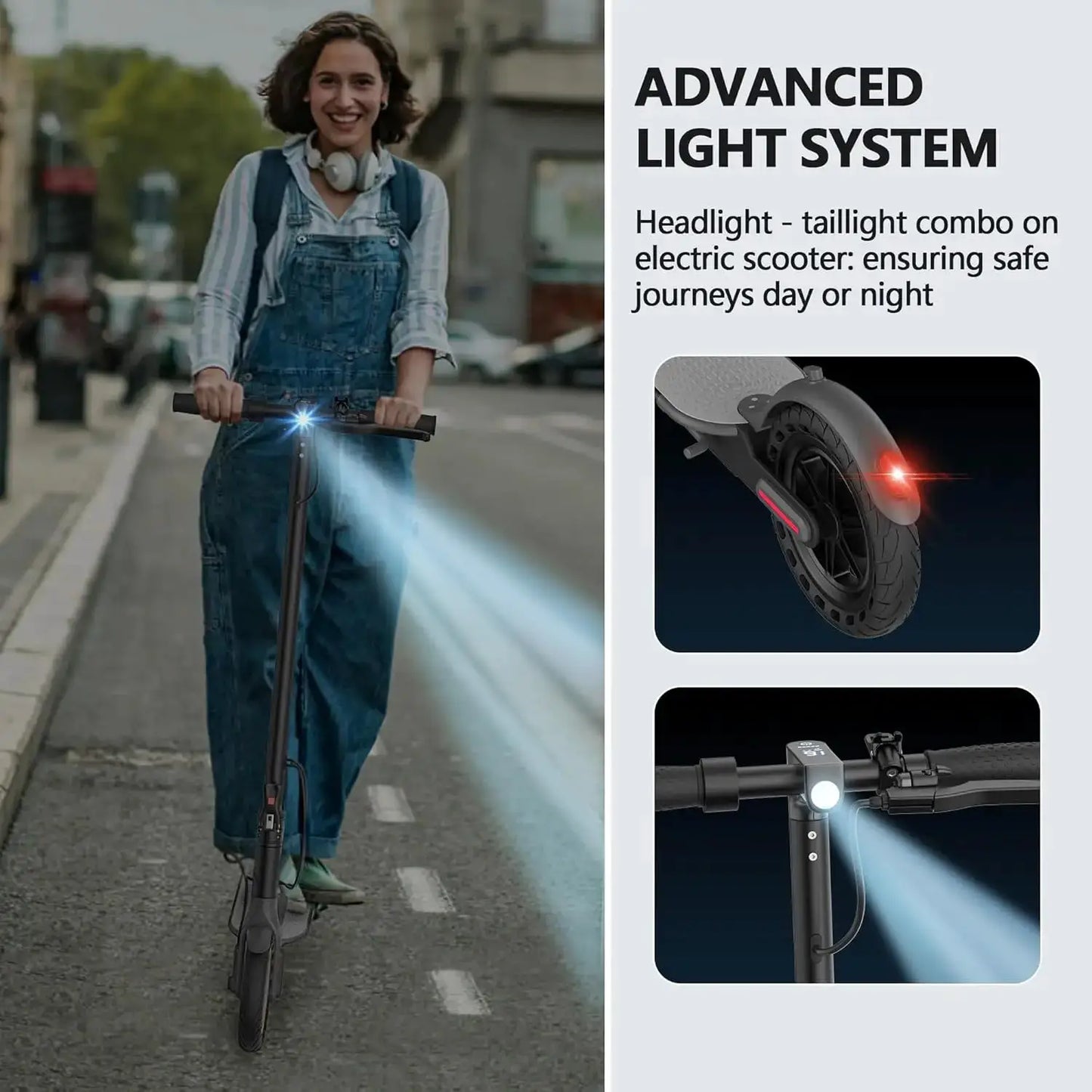 2026 LADPED LP60 Electric Scooter 350W Max 19mph Speed 8.5inch Tire Folding Design with 16 Miles Range for Adult Urban Commuting by Beastly Survival Outlet