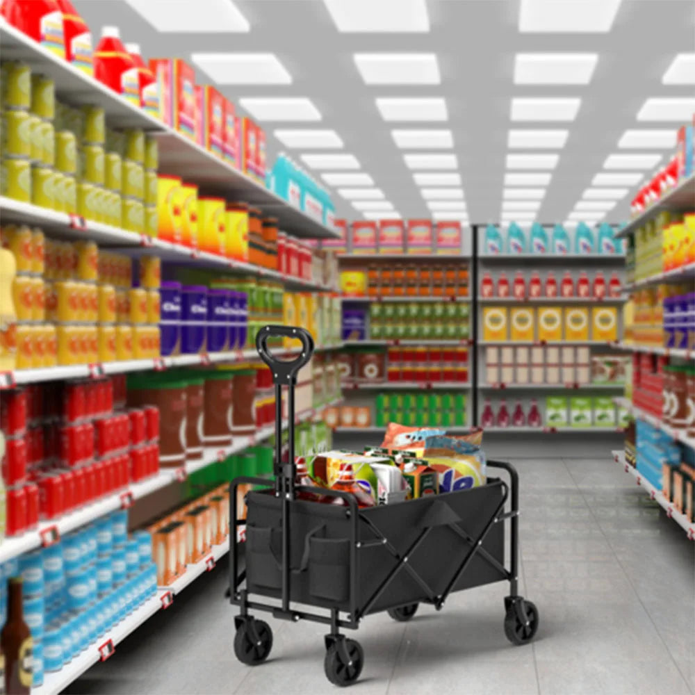 Foldable Garden Wagon Cart Portable Trolley for Beach and Shopping