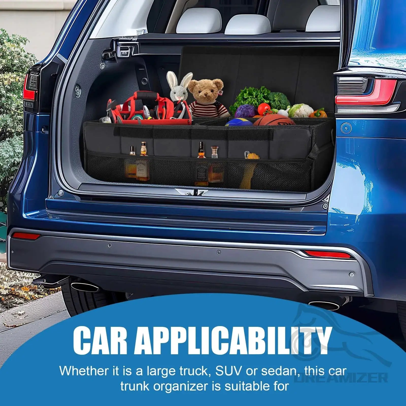 Car Organizer Trunk Storage Bag Large Capacity Auto Multiues Tools Storage Box Bag Stowing Tidying Car Trunk Organizer Bag by Beastly Survival Outlet