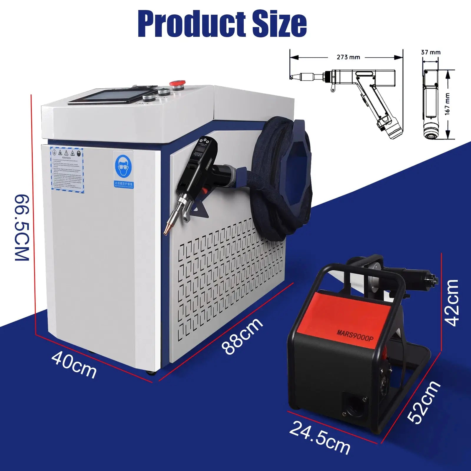 Reci 4-in-1 Handheld Laser Welding Machine 1500W Water-cooled Welding Cutting Cleaning 10m Cable Welding Machine for All Metal by Beastly Survival Outlet