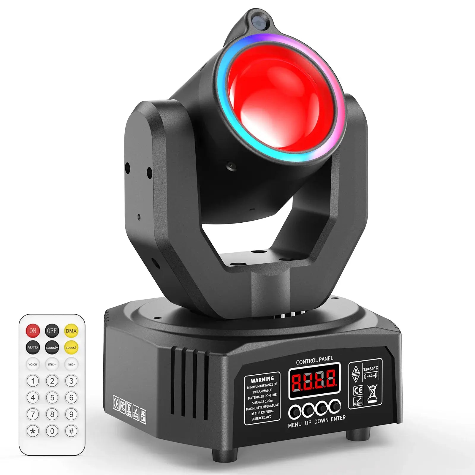 U'King Mini 30W Spot Beam Moving Head Light LED 4IN1 RGBW Effect Strobe Stage Light DMX Sound Activated DJ Disco Bar Party Light by Beastly Survival Outlet
