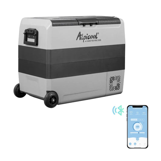 Alpicool T60 Dual Temperature Control 12 Volt Refrigerator 63 Quart Portable Car Fridge Freezer (-4°F~68°F) for Truck, RV, Boat by Beastly Survival Outlet