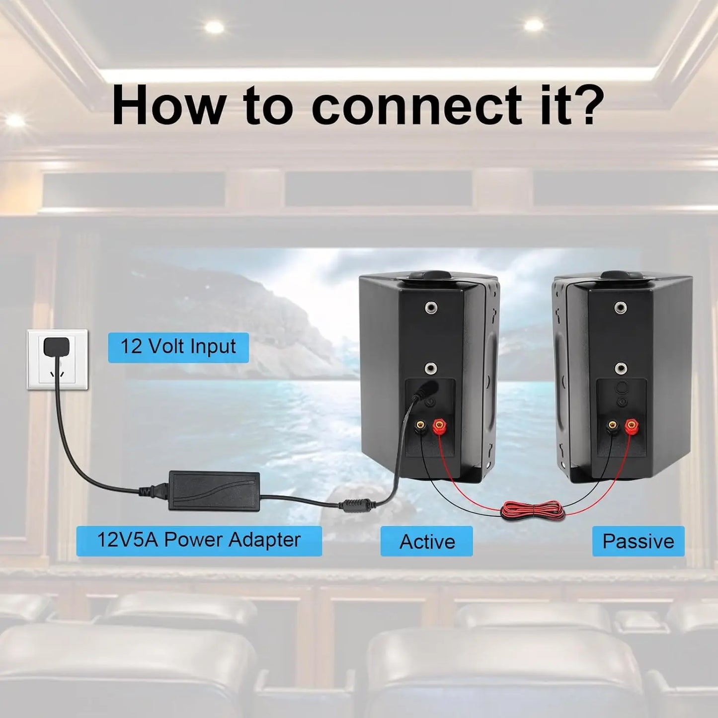 Herdio 2PCS Waterproof Bluetooth Speakers for Indoor and Outdoor