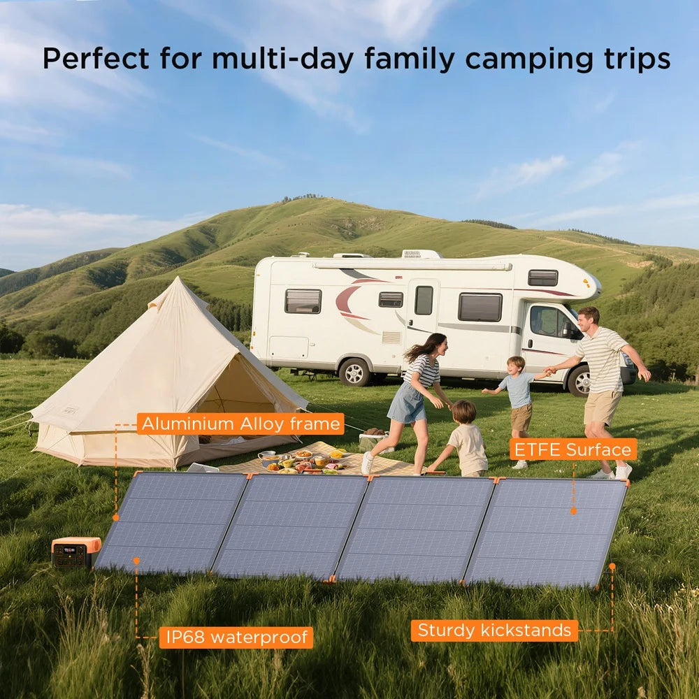 ZOUPW 400W Portable Solar Panel N Type 16BB Highly Efficient