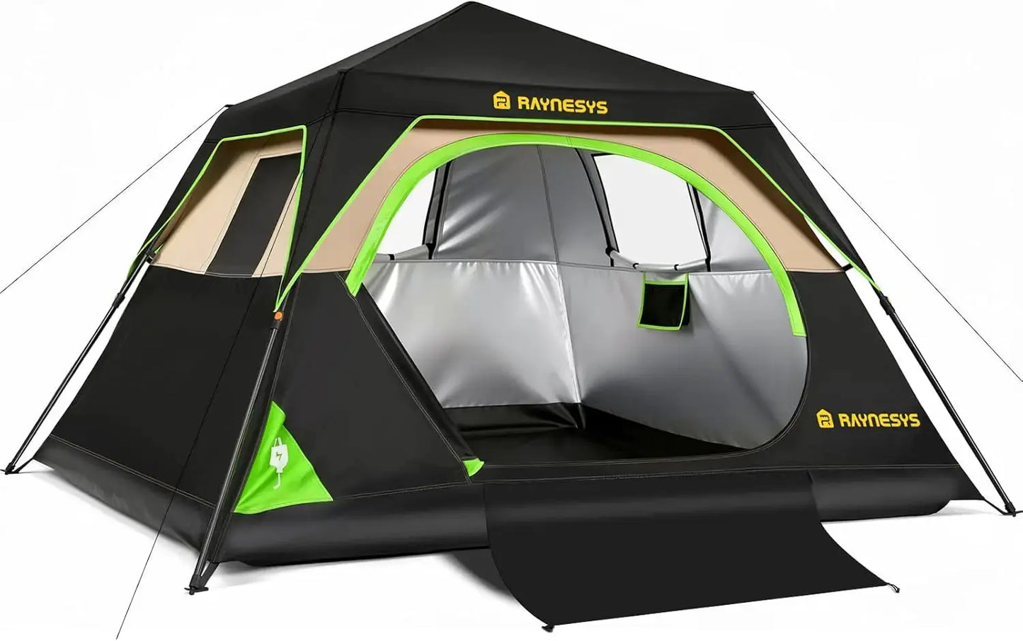 Instant Camping Tent for 6 Person, 60-Second Setup, Waterproof Pop Up with Rainfly & Carry Bag by Beastly Survival Outlet
