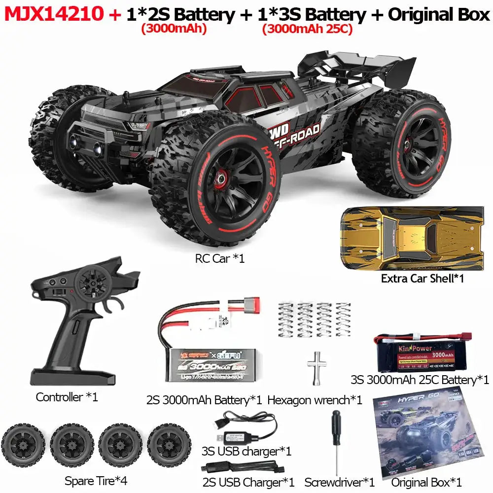MJX 14209 14210 V3 1 14 Scale 4WD Hyper Go 75kmh Rc Truck RC by Beastly Survival Outlet