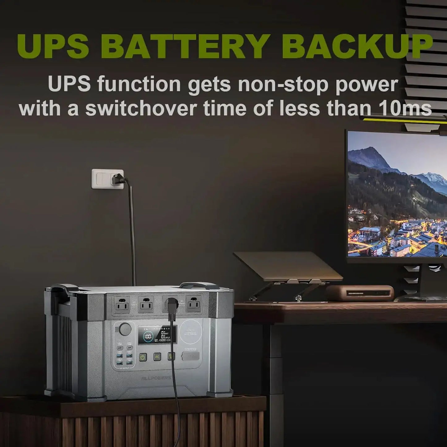 ALLPOWERS S2000 PRO Power station 2400W（Peak 4000W）Solar Generator 1451WH Power Supply with UPS for Camping Home Use Emergency by Beastly Survival Outlet