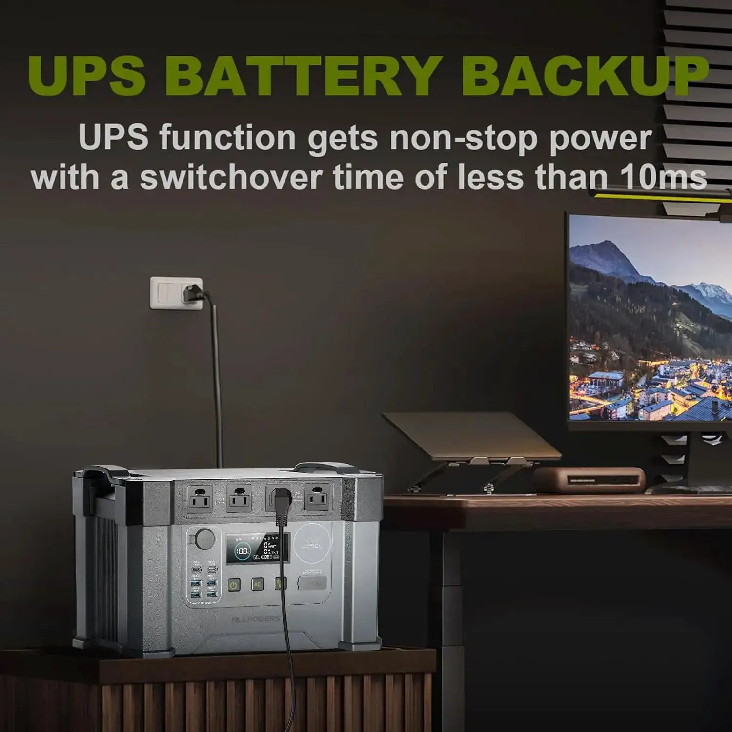 ALLPOWERS S2000 PRO Power station 2400W（Peak 4000W）Solar Generator 1451WH Power Supply with UPS for Camping Home Use Emergency by Beastly Survival Outlet