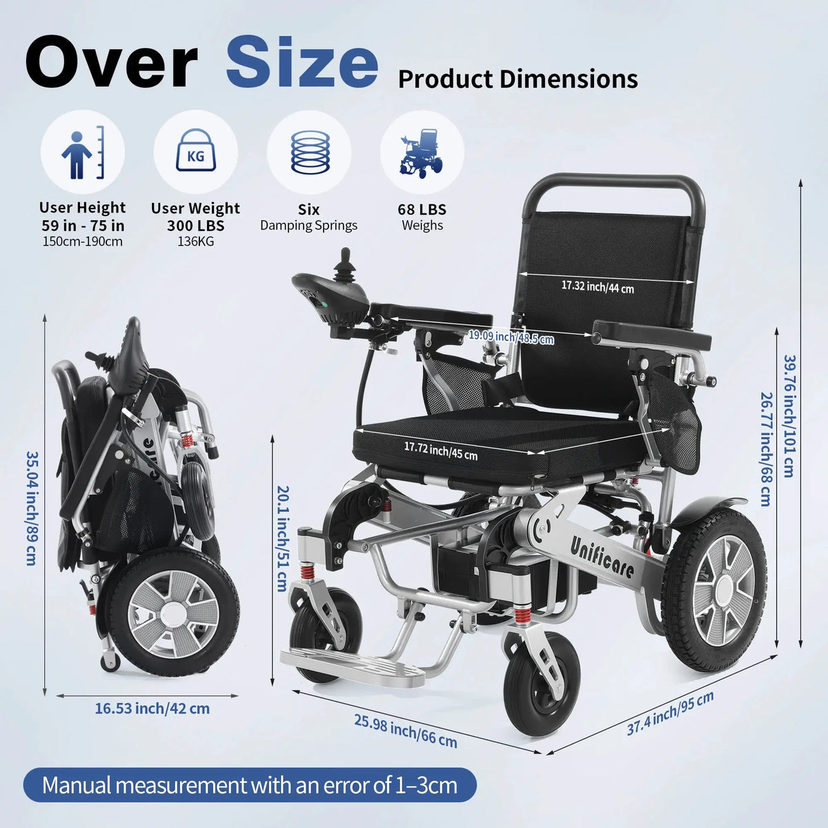 Unificare 4 Wheel Mobility Scooter for Seniors Adults - Heavy Duty 418lbs, 12.4 Mile Range, Easy to Use & Tight Turning Radius by Beastly Survival Outlet Unificare 4 Wheel Mobility Scooter for Seniors Adults - Heavy Duty 418lbs, 12.4 Mile Range, Easy to Use & Tight Turning Radius Beastly Survival Outlet
