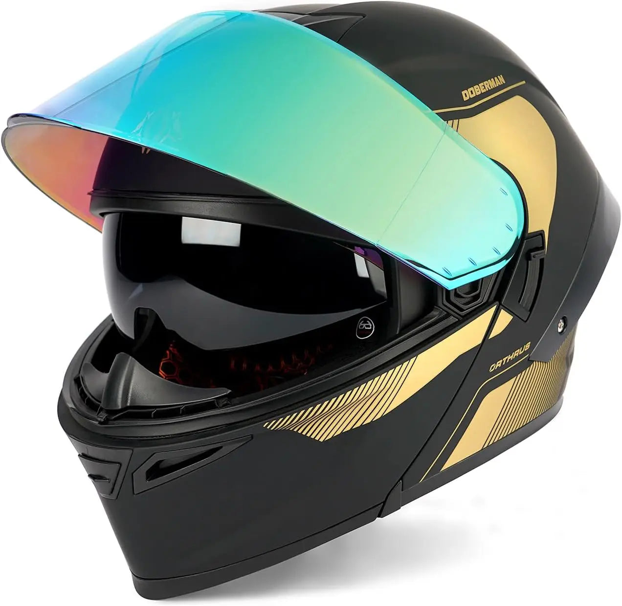 Modular LED Full Face Motorcycle Helmet Bluetooth Ready DOT Approved
