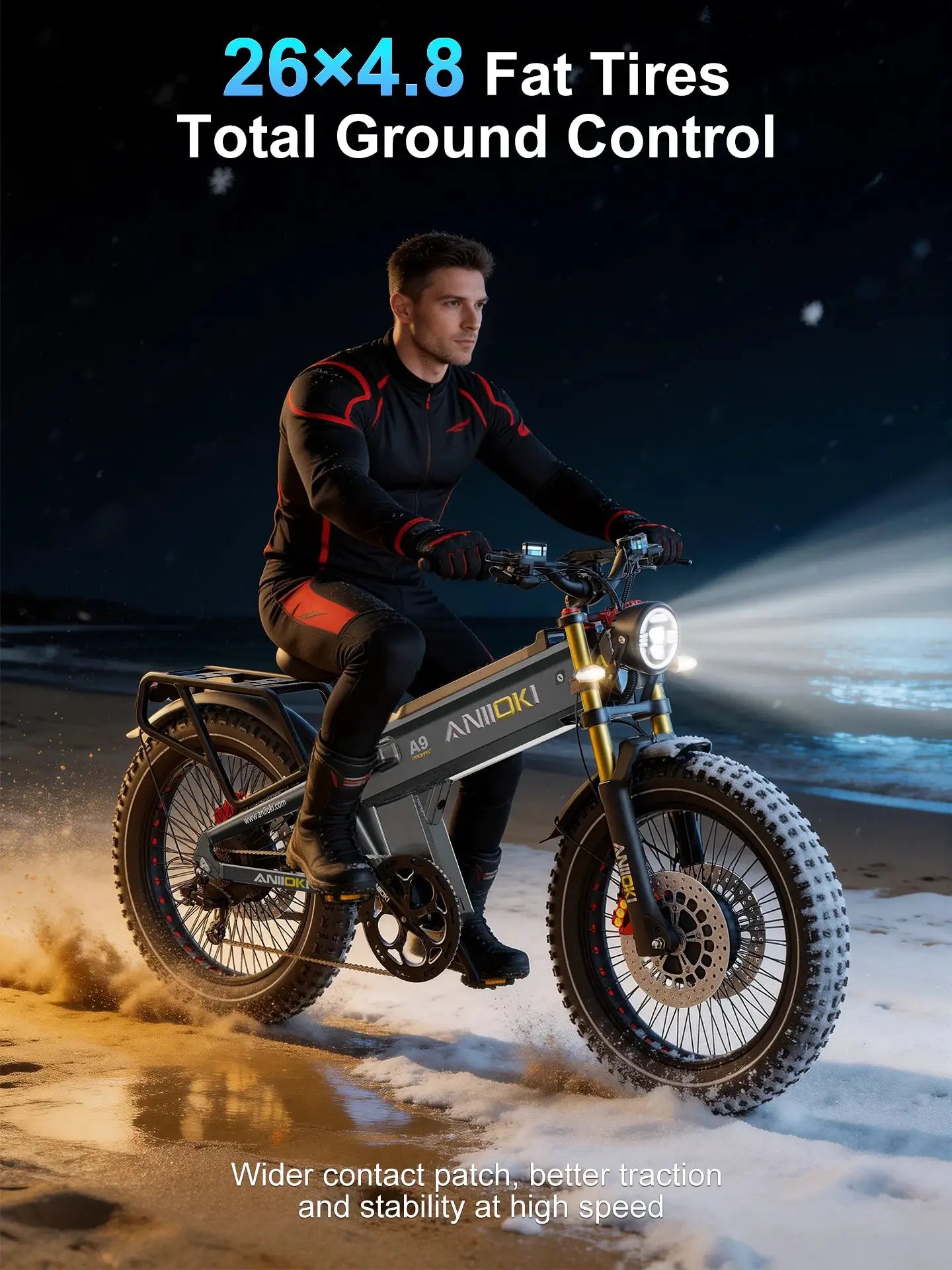 ANIIOKI ebike 6000W 60V Dual Motors electric bike aniioki a9 pro max electric bike adults 45mph aniioki ebike Suspension AirFork by Beastly Survival Outlet