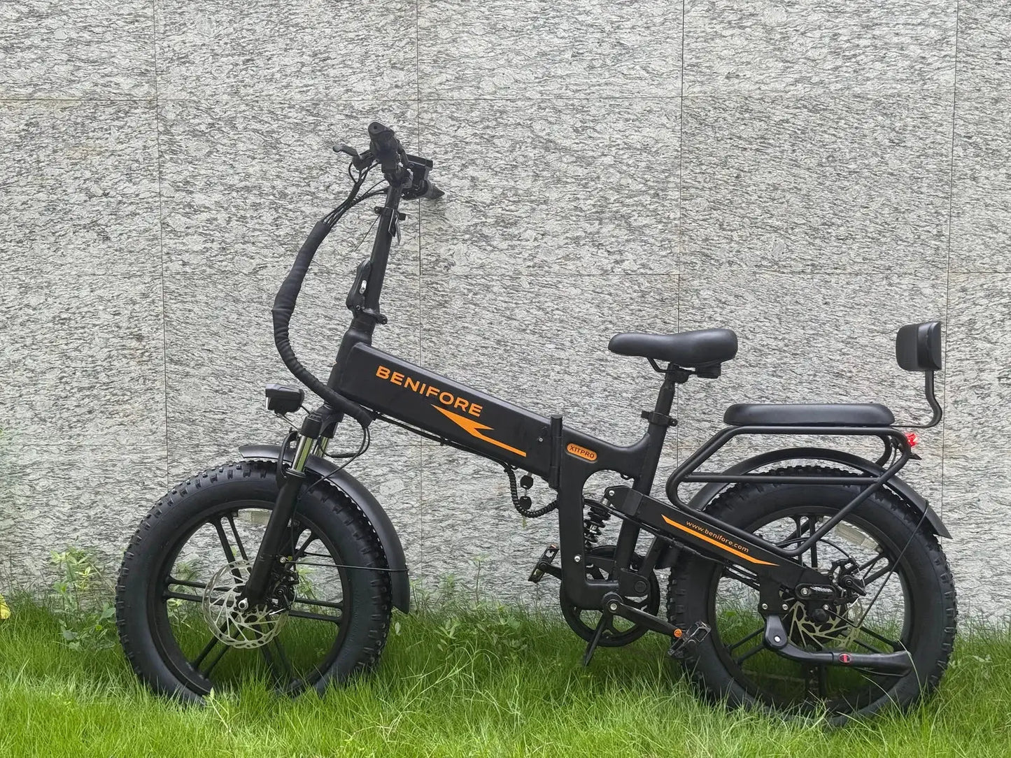 Benifore X1T PRO Fold E Bike 1500W Peak Motor 48V20Ah Battery Fat Tire Electric Bike Full Suspension 65 Miles Range 400 lbs Payload by Beastly Survival Outlet