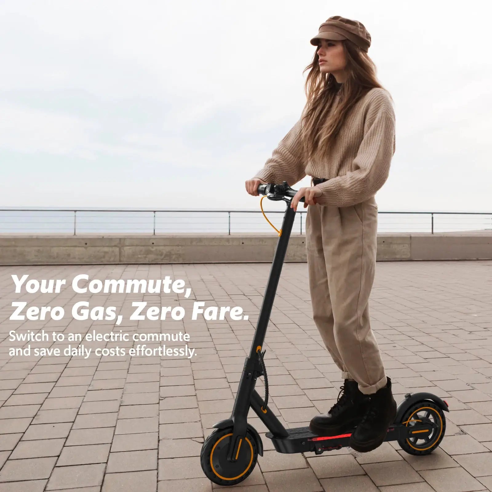 Electric Scooter for Adults, 550W Peak Motor & 19-Mile Range, 360° Lighting, Foldable E-Scooter with App Control by Beastly Survival Outlet