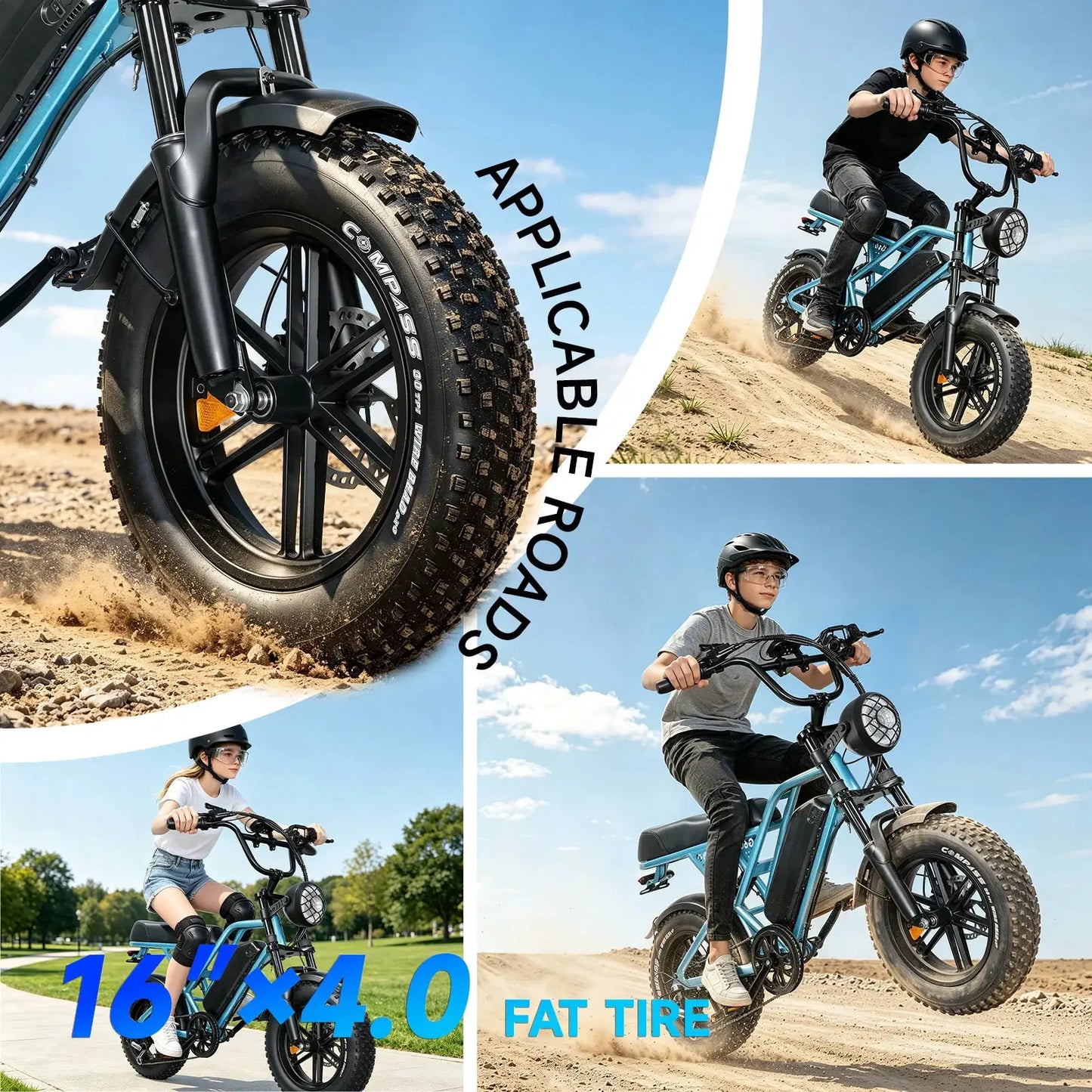 500W Mountain Ebike 36V 13Ah Lithium Battery 28MPH Max Speed 50Miles Long Range Adult Off Road Electric Mountain Bike 16 inch mini by Beastly Survival Outlet