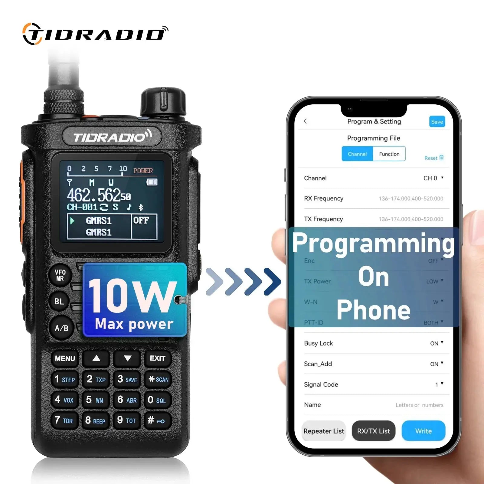 2nd Gen TIDRADIO TD-H8 10W Profession Walkie Talkie Long Range Emergency Radio Portable Two Way Radio Receiver Search Repeaters by Beastly Survival Outlet