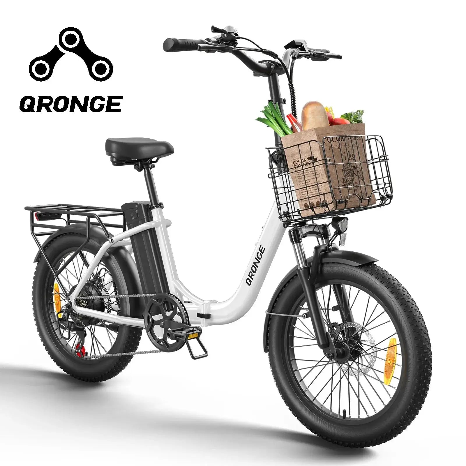 QRONGE 1000W Folding Electric Bike 70 Mile Range 20 Inch Fold by Beastly Survival Outlet