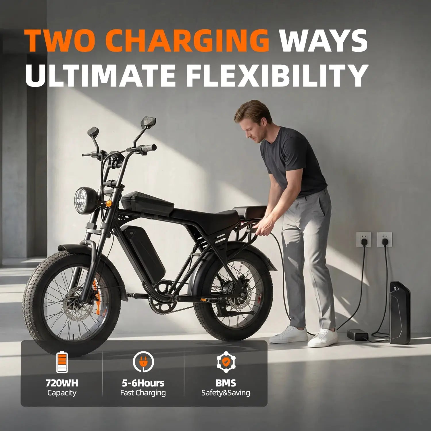 X5 20 Inch Fat Tire All Terrain Electric Bike 1500W Peak Motor E-Bike 48V15AH Removable Battery Dual Disc Brake Adult Electric Bicycle Off Road Beach Snow by Beastly Survival Outlet