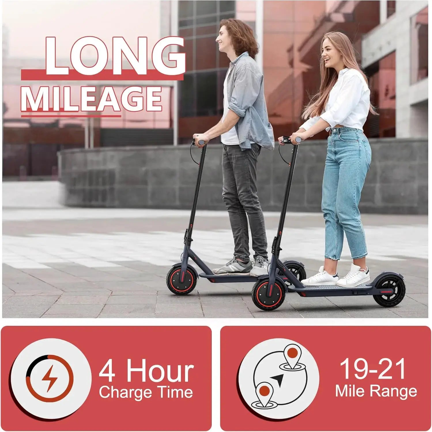 LADPED Electric Scooter 350W 19mph Max Speed Smart APP Control Scooter Shock-absorbing Anti-skid ‎8.5 inches Folding Waterproof E-Scooter by Beastly Survival Outlet