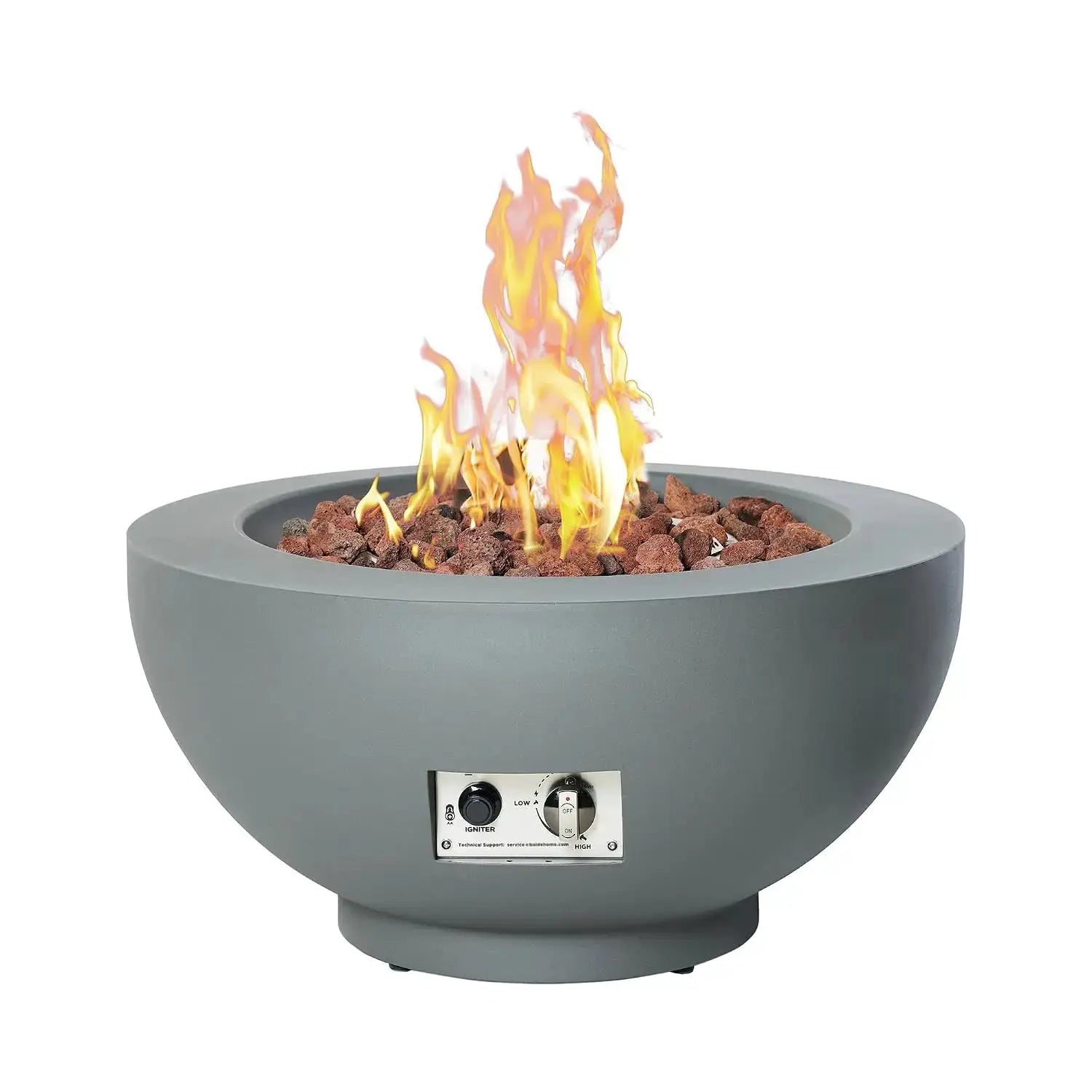 28-Inch Fire Table, 55,000 BTU Outdoor Propane Fire Pit, Patio Round Fire Bowl Gas Firepit with Lid, Lava Rocks, Cover,, Custom by Beastly Survival Outlet