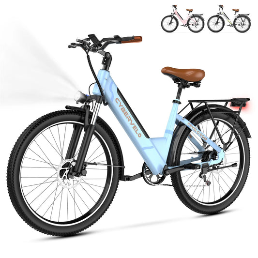 Cybervelo Electric Bike 1000W Motor 48V Battery 40-60 Miles