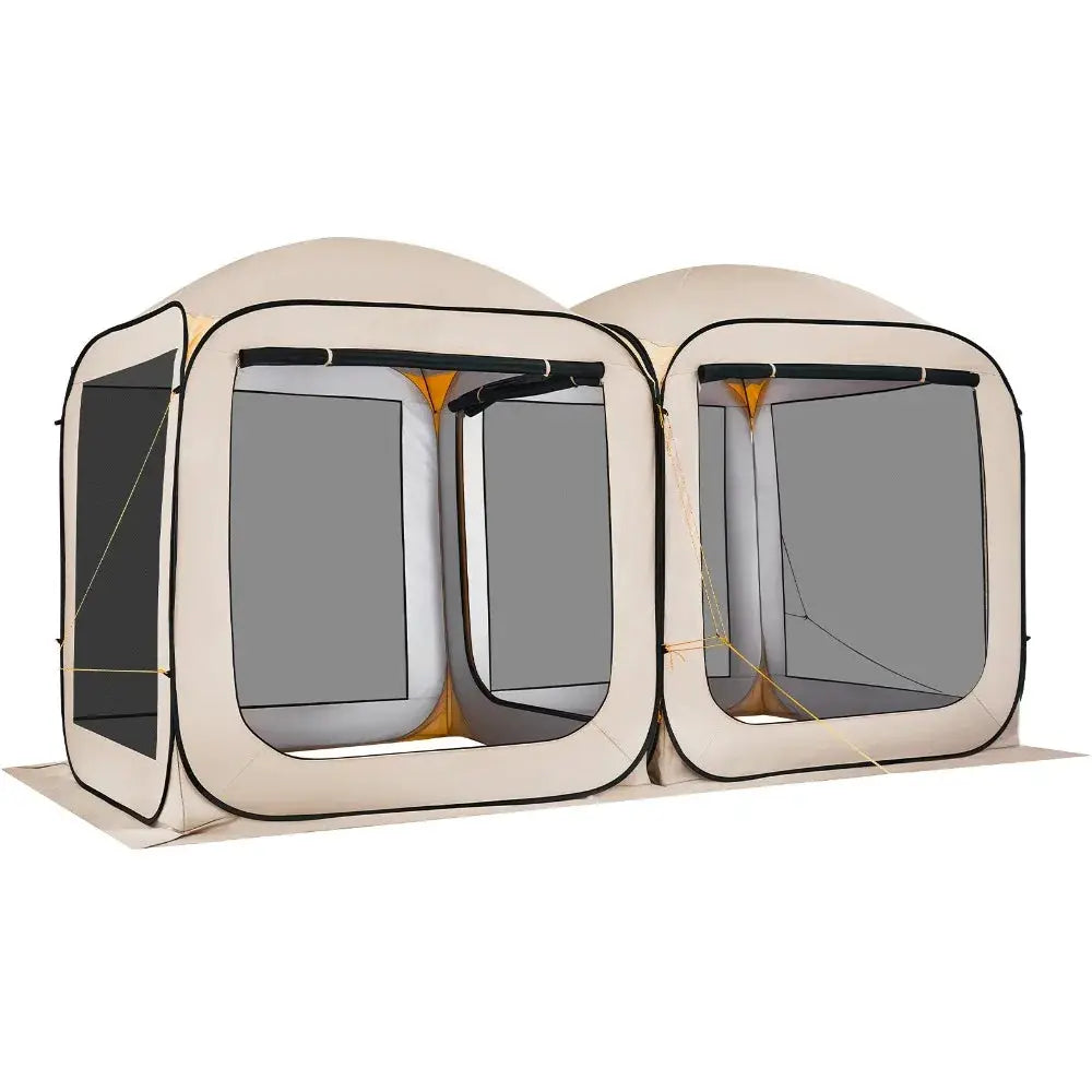 Pop Up Screen House Tent 12x6 Ft Gazebo For Camping Outdoors by Beastly Survival Outlet