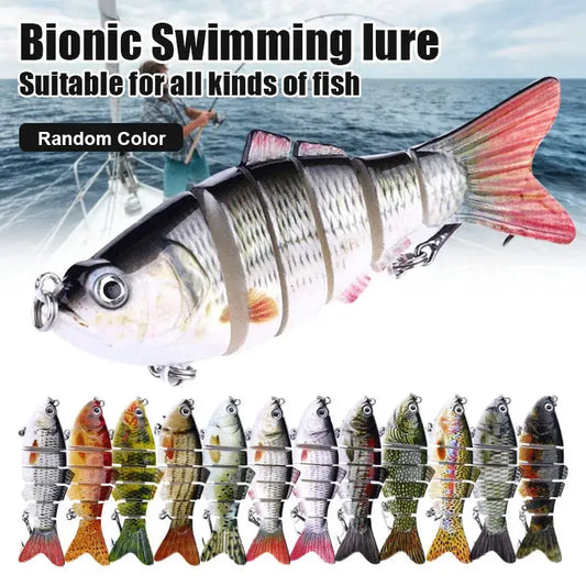 5pcs Bionic Lures random color Realistic fish shape Fishing Bait Float Lure Bionic Bait Accessories for All Kinds of Fish by Beastly Survival Outlet