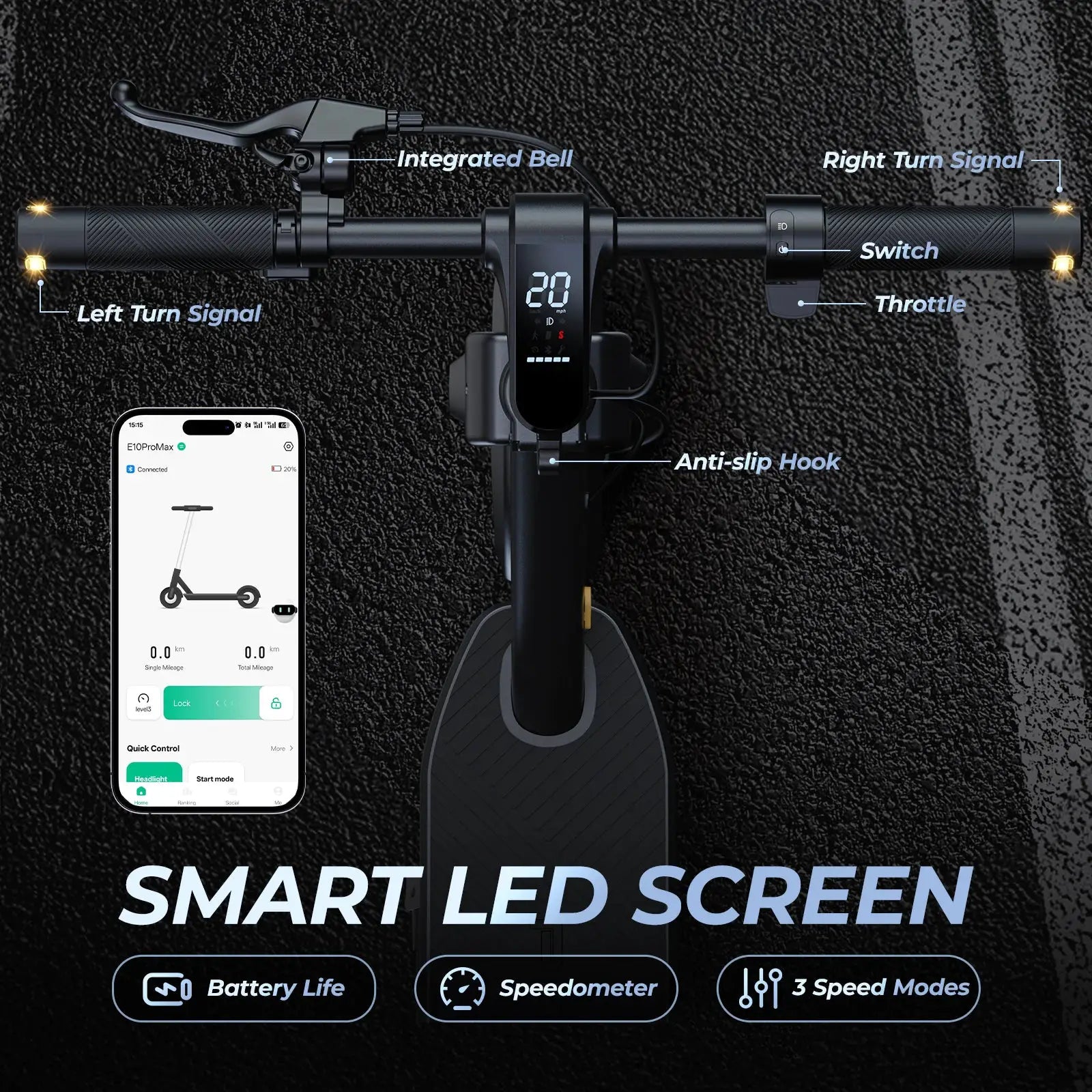 E10/8 Electric Scooter 1000/500W 20mph Max Speed 10"/8.5" Tire Folding E-Scooter 40/20miles Max Range Dual Suspension for Adult by Beastly Survival Outlet