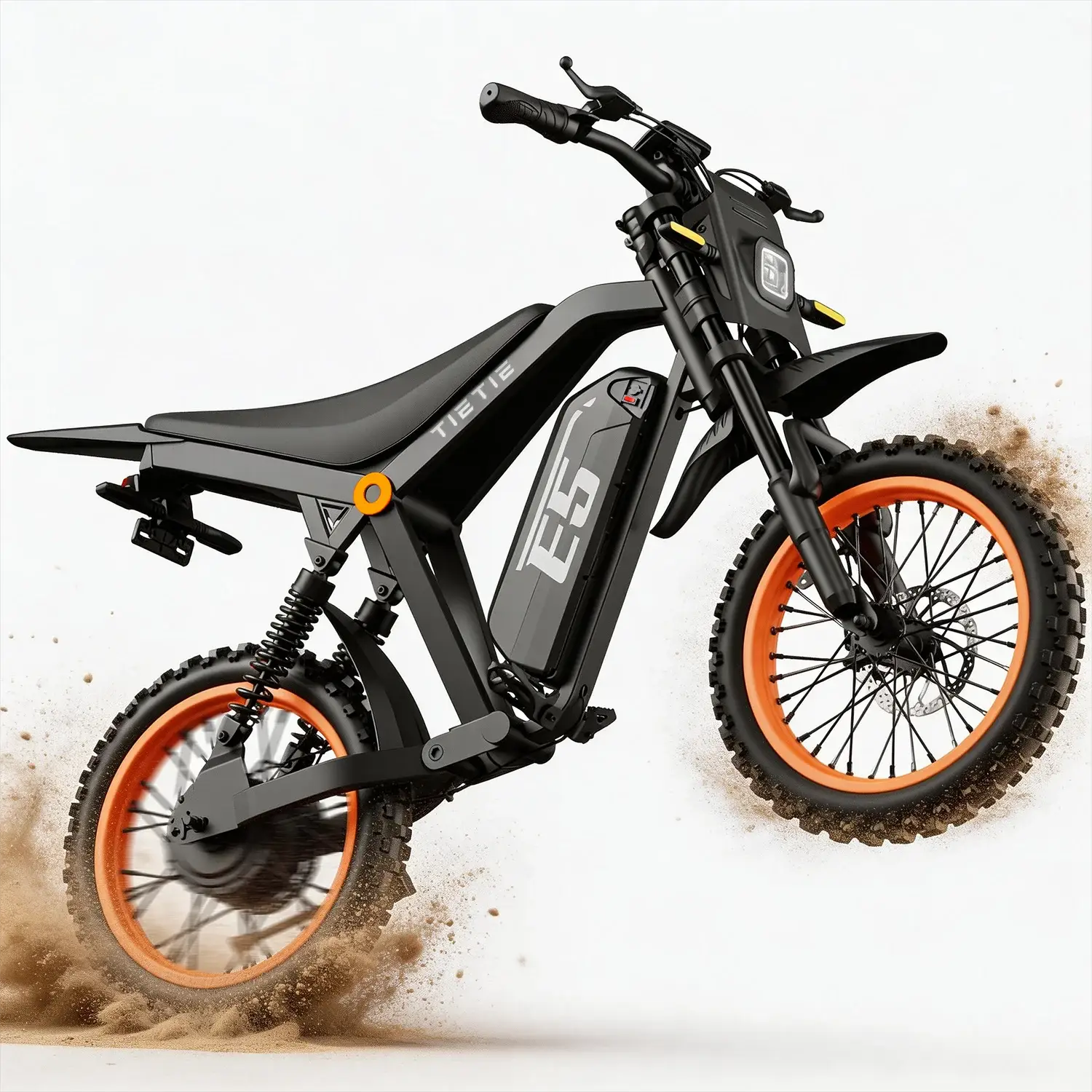 URLIFE Electric Motorcycles Peak 1500W All-terrain Off-road Tires 48V 20AH Removable Battery 32MPH 50-Miles Range Electric Off-road Bike For Adults by Beastly Survival Outlet