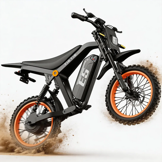 URLIFE Electric Motorcycles Peak 1500W All-terrain Off-road Tires 48V 20AH Removable Battery 32MPH 50-Miles Range Electric Off-road Bike For Adults by Beastly Survival Outlet