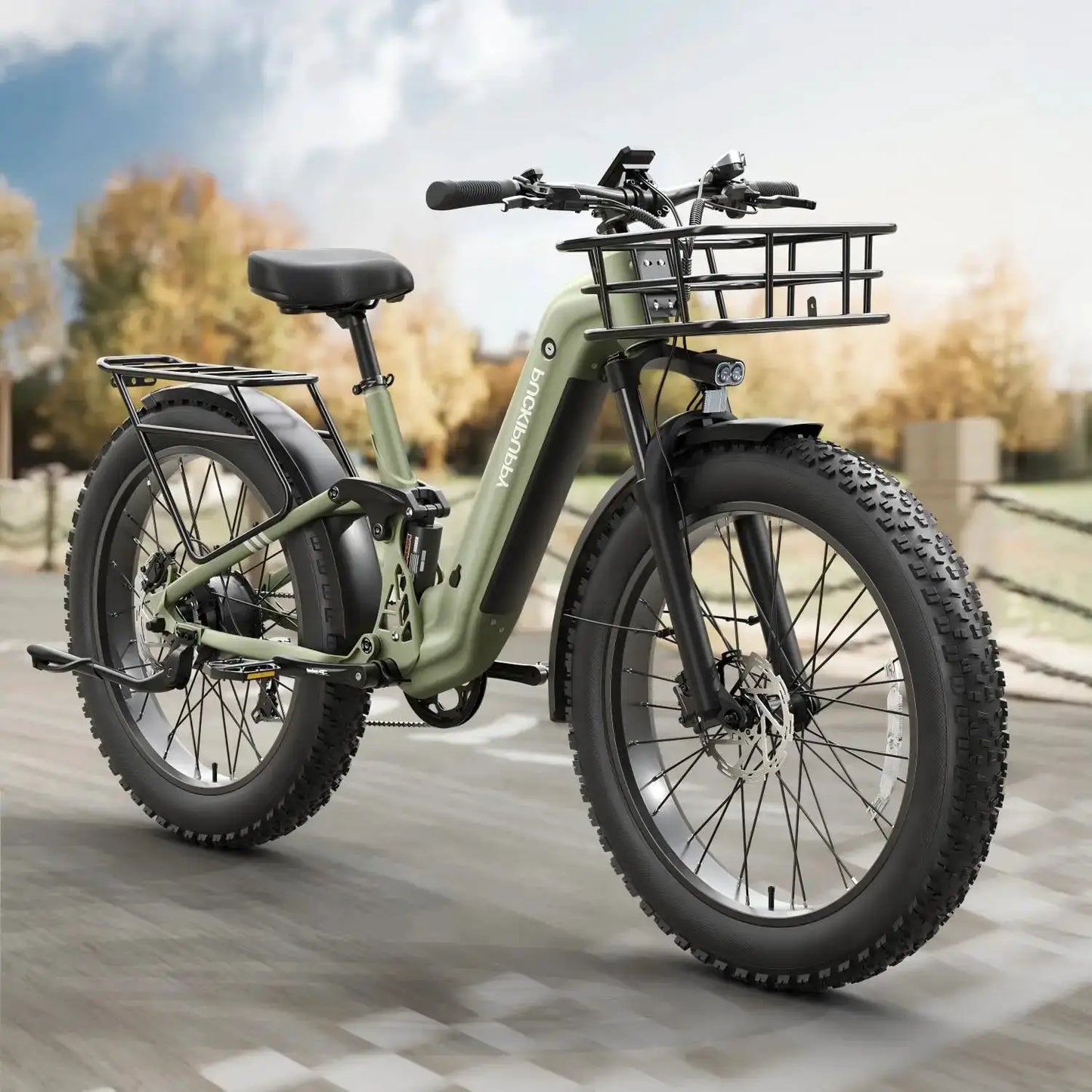 PUCKIPUPPY Boxer-ST Electric Bike 960W 48V 20AH Electric Bicycles 26" x 4" Fat Tire Full Suspension Ebike with 2-Year Warranty by Beastly Survival Outlet