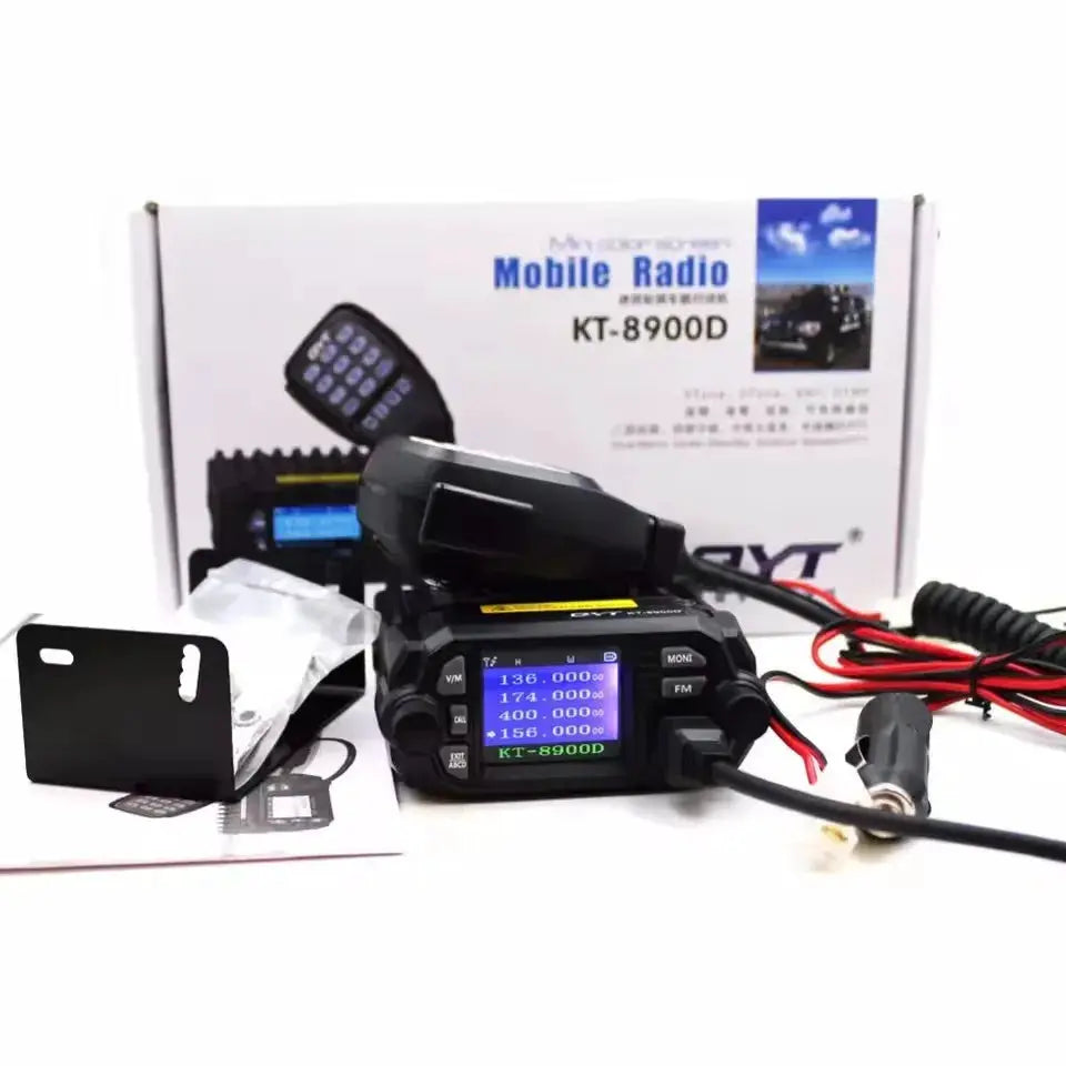 QYT KT-8900D 25W Dual Band Quad Display Mobile Radio VHF UHF by Beastly Survival Outlet