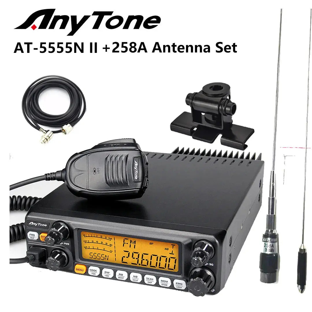AnyTone AT5555N II 28 29MHz 10 Meter Mobile Radio 40 Channel by Beastly Survival Outlet