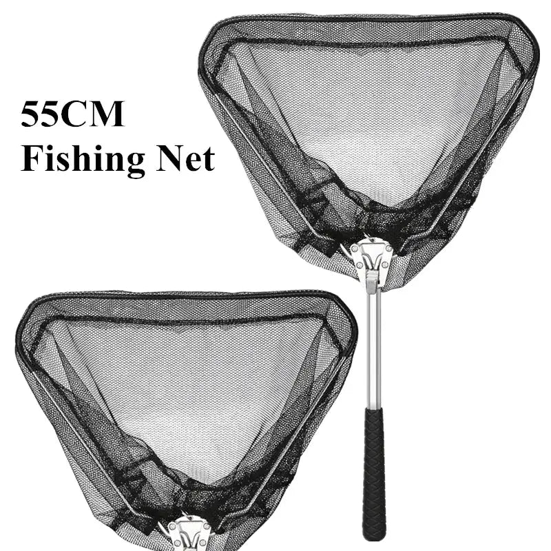 190cm 130cm 55cm Telescopic Landing Net Folding Fishing Pole Extending Fly Carp Course Sea Mesh Fishing Net For Fly Fishing by Beastly Survival Outlet
