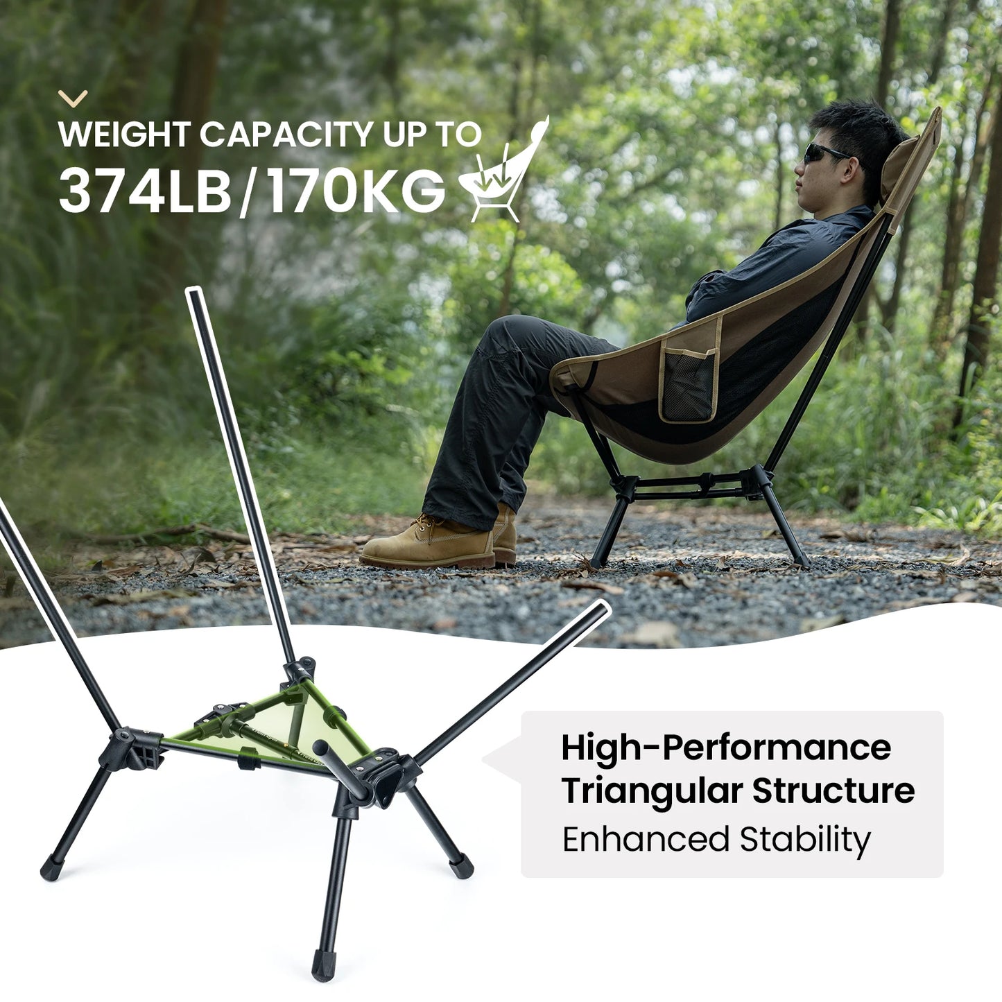 OneTigris Tigerblade Portable Camping Chair High Back