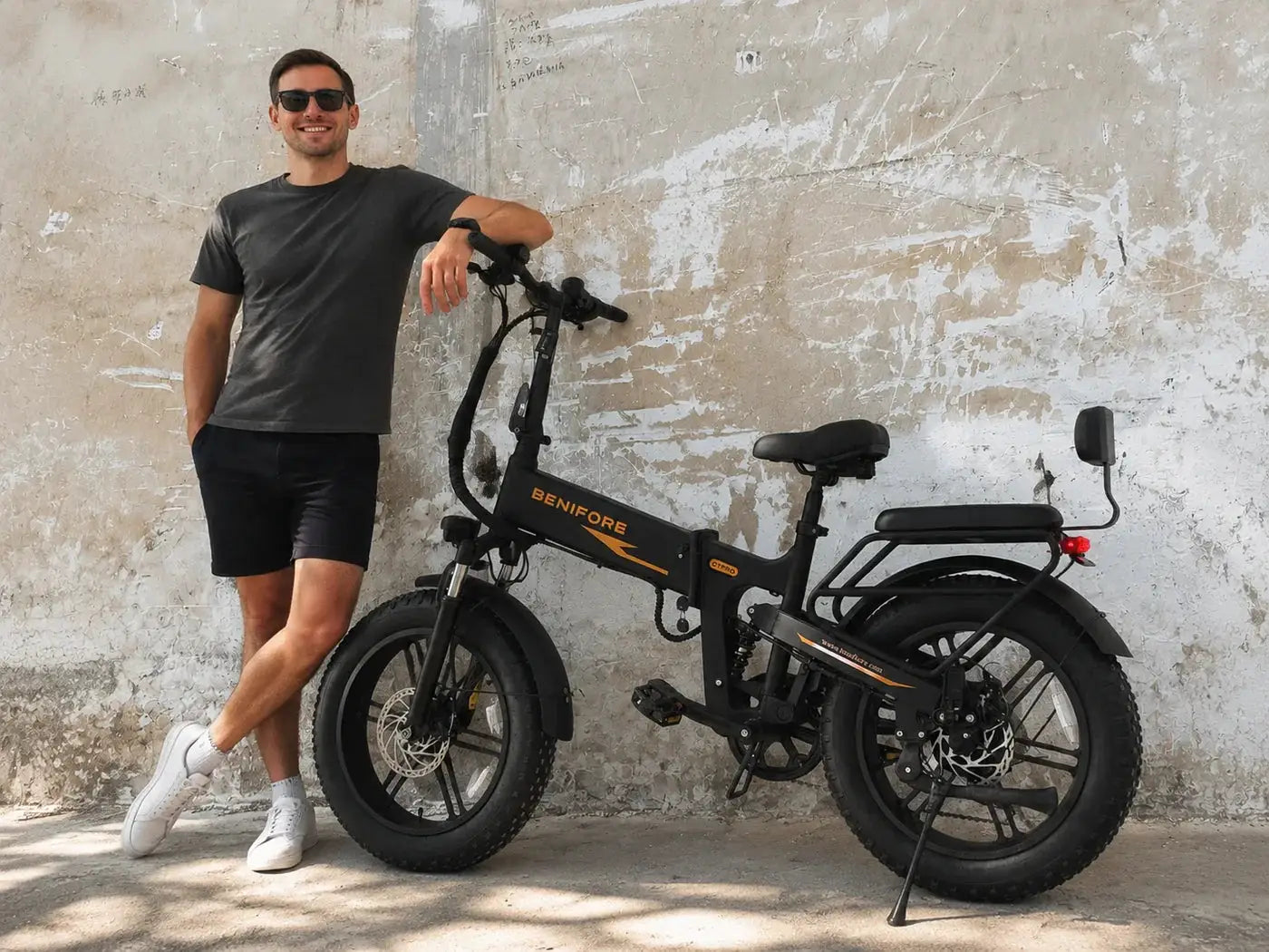 Benifore X1T PRO Fold E Bike 1500W Peak Motor 48V20Ah Battery Fat Tire Electric Bike Full Suspension 65 Miles Range 400 lbs Payload by Beastly Survival Outlet