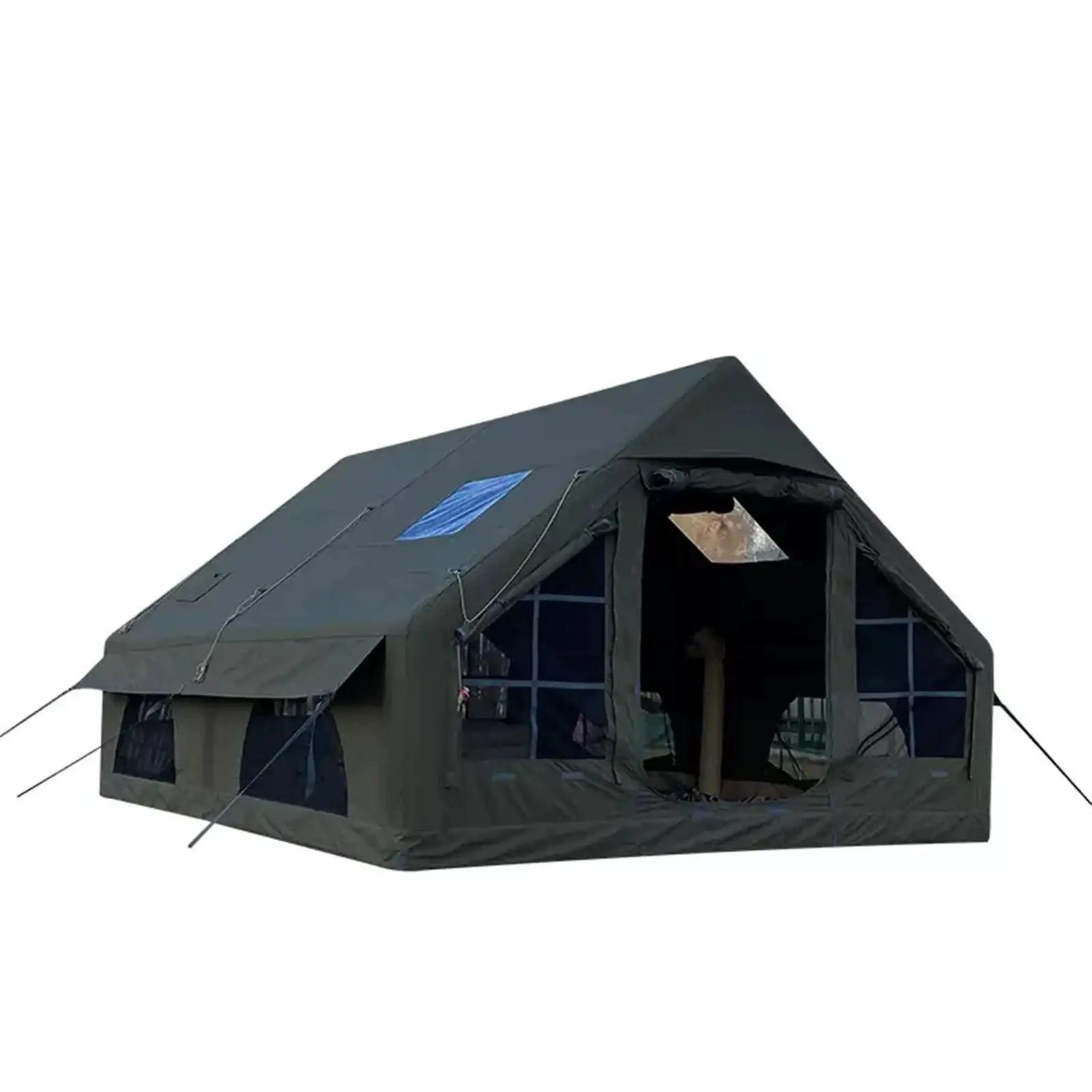 PAKICETUS Large Inflatable Camping Tent with Roof Window & Stove Space, 4-6 Person Quick Setup Air Tent, Oxford Fabric All Season Waterproof Family Outdoor Hot Tent for Camping Backpacking Hiking by Beastly Survival Outlet