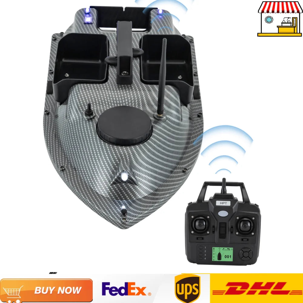 Rechargeable GPS Fishing Bait Boat With 2 Batteries 2kg