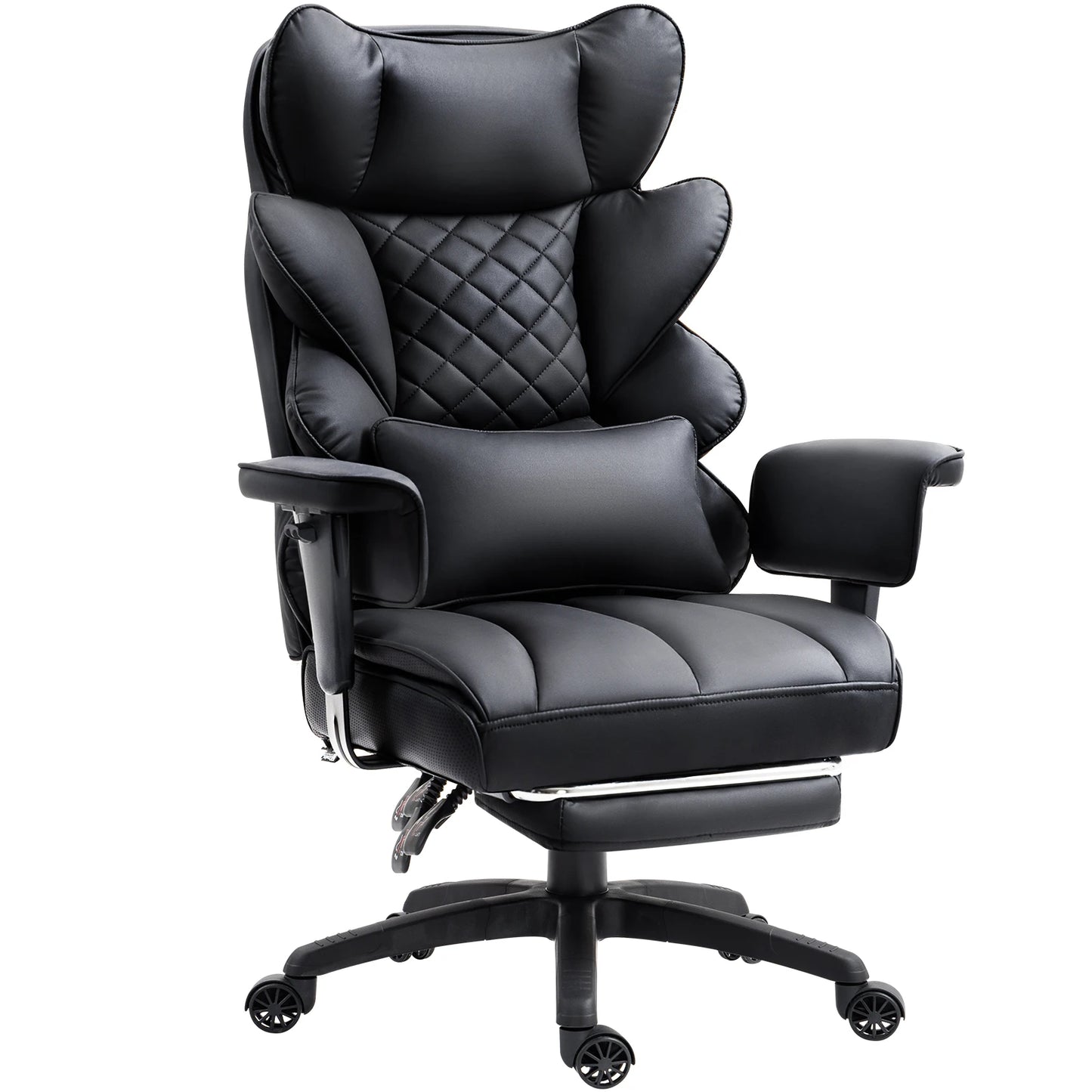 Dowinx Big and Tall Office Chair with Lumbar Support and Cushion