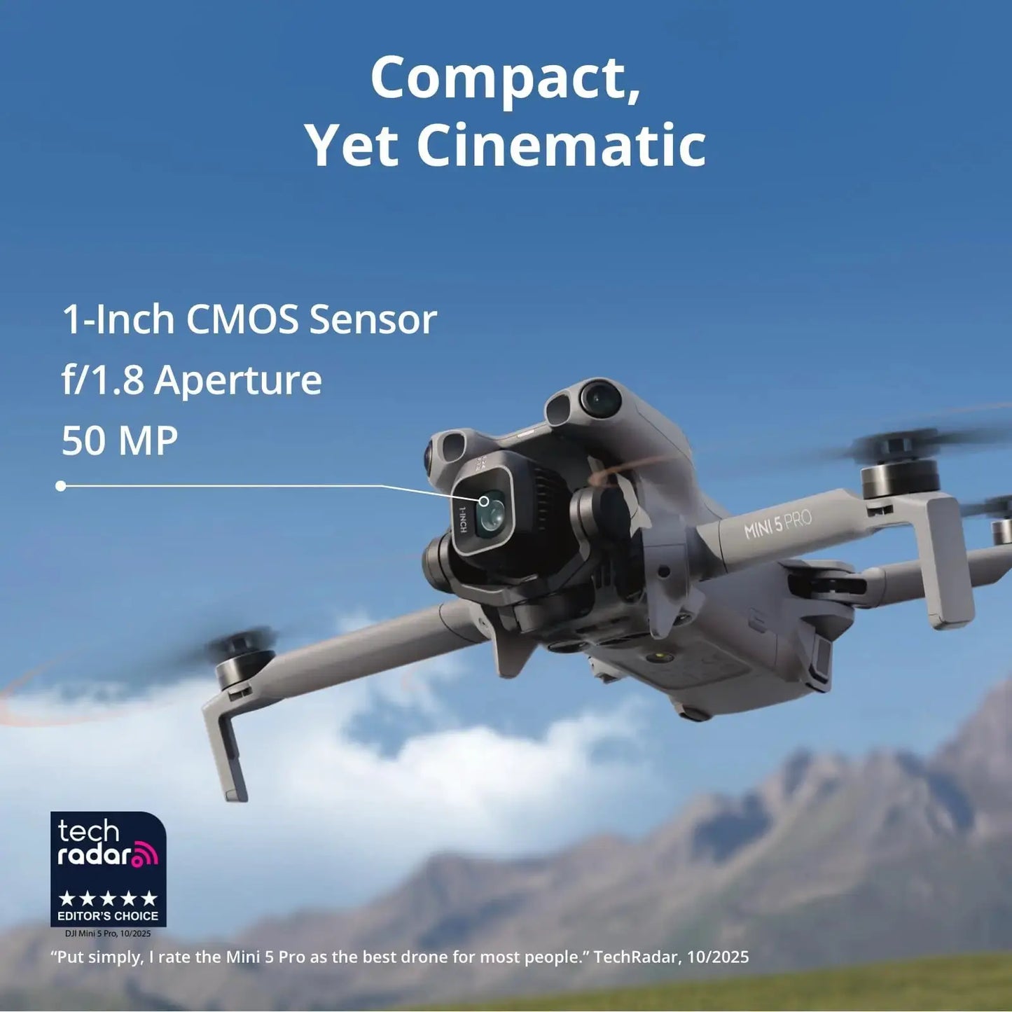 DJI Mini 5 Pro Camera Drones Ultra-Light Foldable Mini 5 Pro Drone with 1-Inch CMOS 4K Camera Omnidirectional Obstacle Sensing ActiveTrack 360° 225° Gimbal 20km Transmission for Beginners by Beastly Survival Outlet