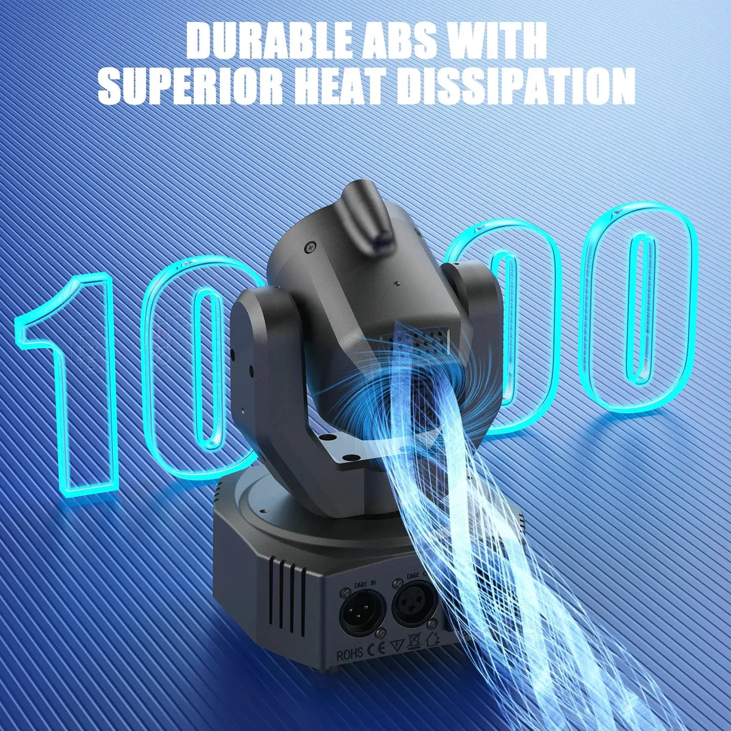U'King Mini 30W Spot Beam Moving Head Light LED 4IN1 RGBW Effect Strobe Stage Light DMX Sound Activated DJ Disco Bar Party Light by Beastly Survival Outlet