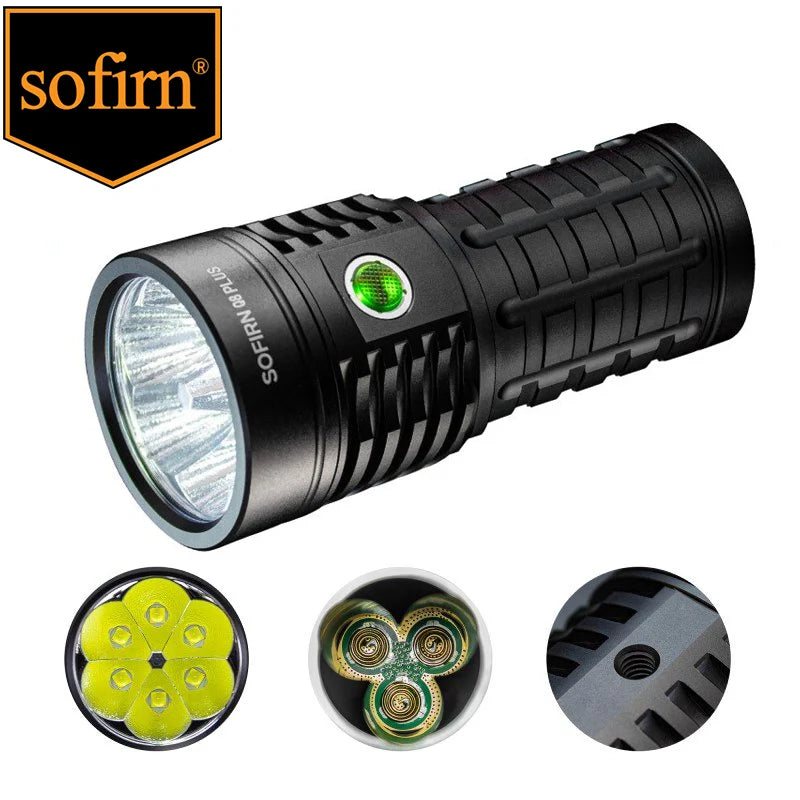 Sofirn Q8 Plus 16000lm USB Rechargeable LED Flashlight 21700