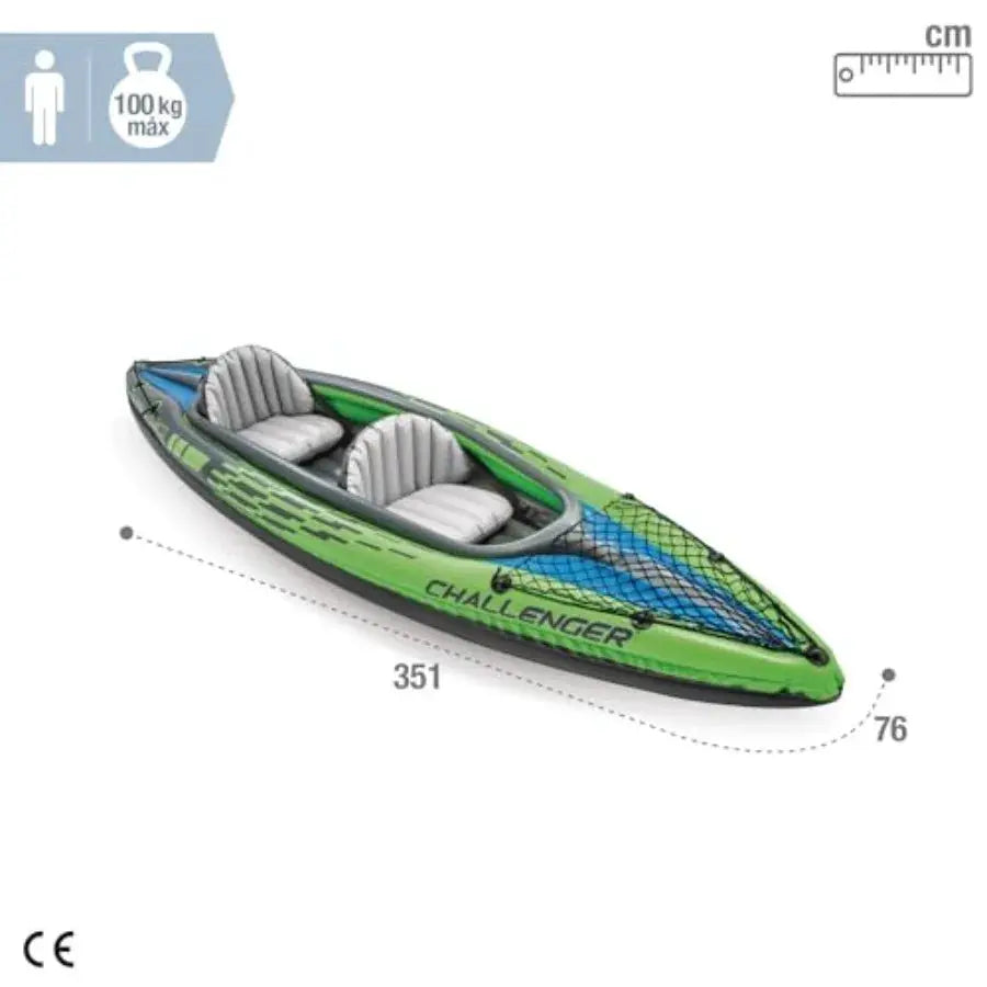 Inflatable Kayak for Outdoor Adventure: SuperStrong PVC Material Blue Color Includes Deluxe Paddles and High-Output Pump Adjust by Beastly Survival Outlet