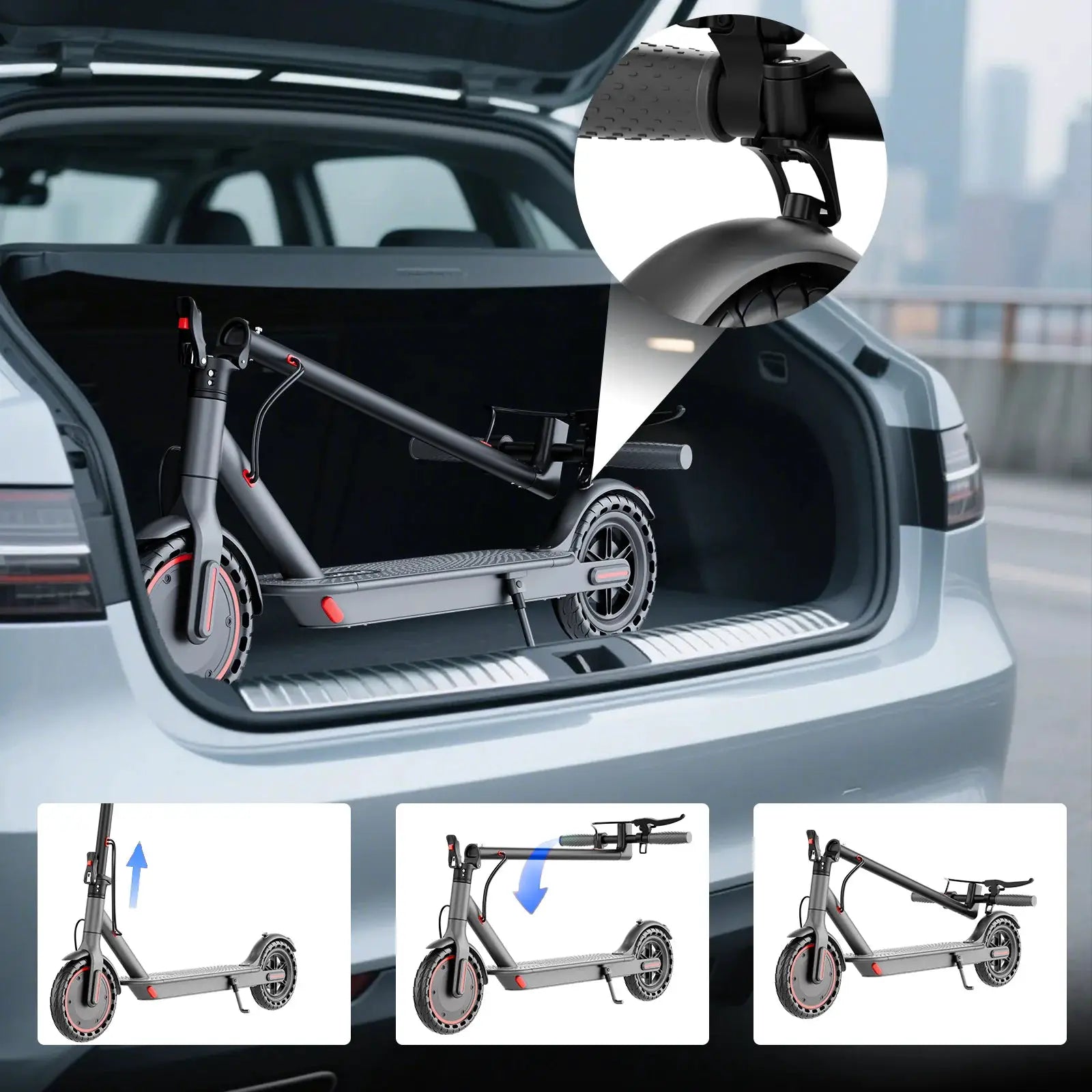 HEZZO 04PRO High Performance Electric Scooter Adult Foldable Urban Commuter E‑Scooter Long Range Fast Speed by Beastly Survival Outlet