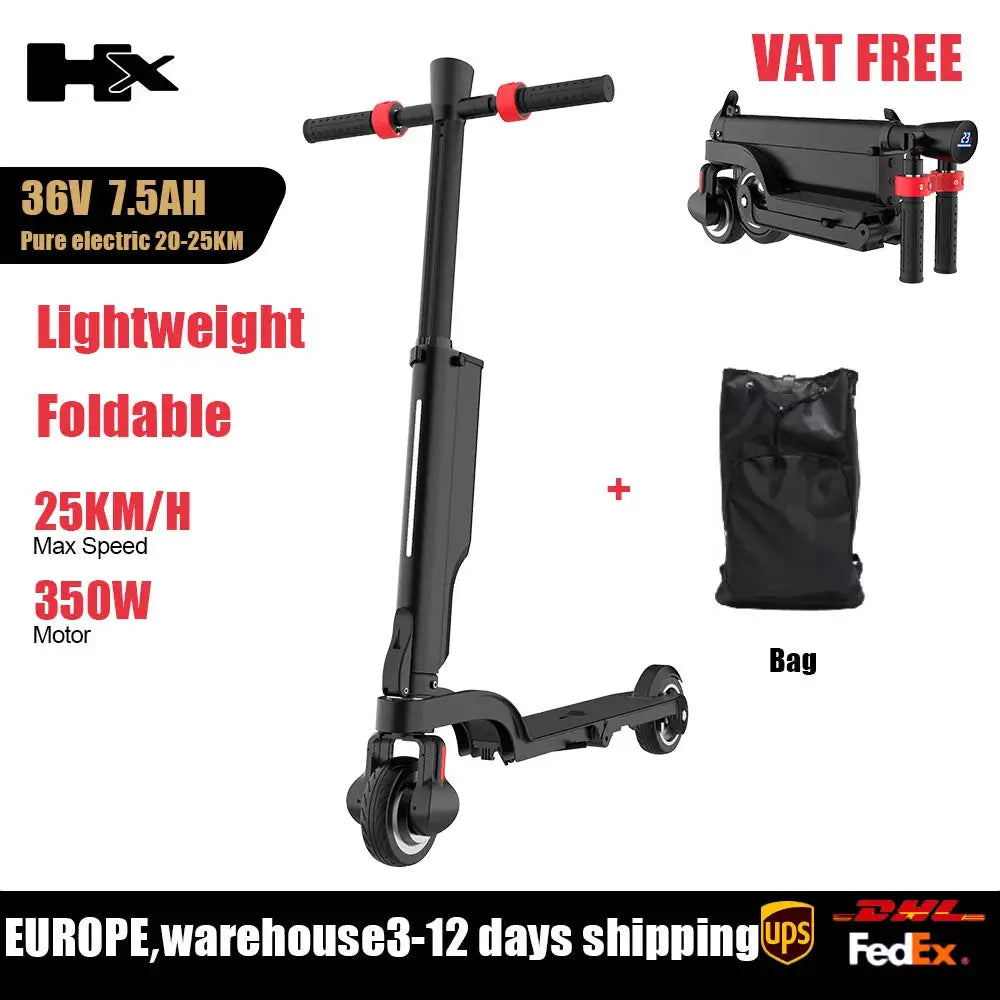 HX X6 Electric Scooter Adult 350W 7.5AH 36V 25KM/H Foldable Electric Kick E Scooter 5.5 inch Wheel EScooter For Adult Children by Beastly Survival Outlet