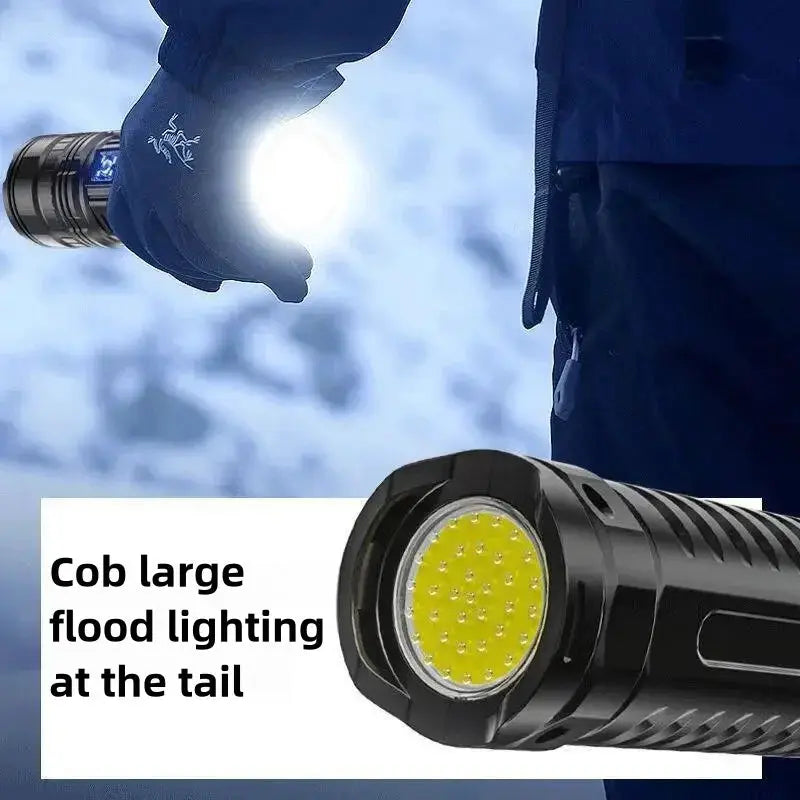 10000W Built-in Battery Flash Light Emergency Spotlights 9km 990000000LM Most Powerful Led Flashlights Tactical Torch 25000mah by Beastly Survival Outlet