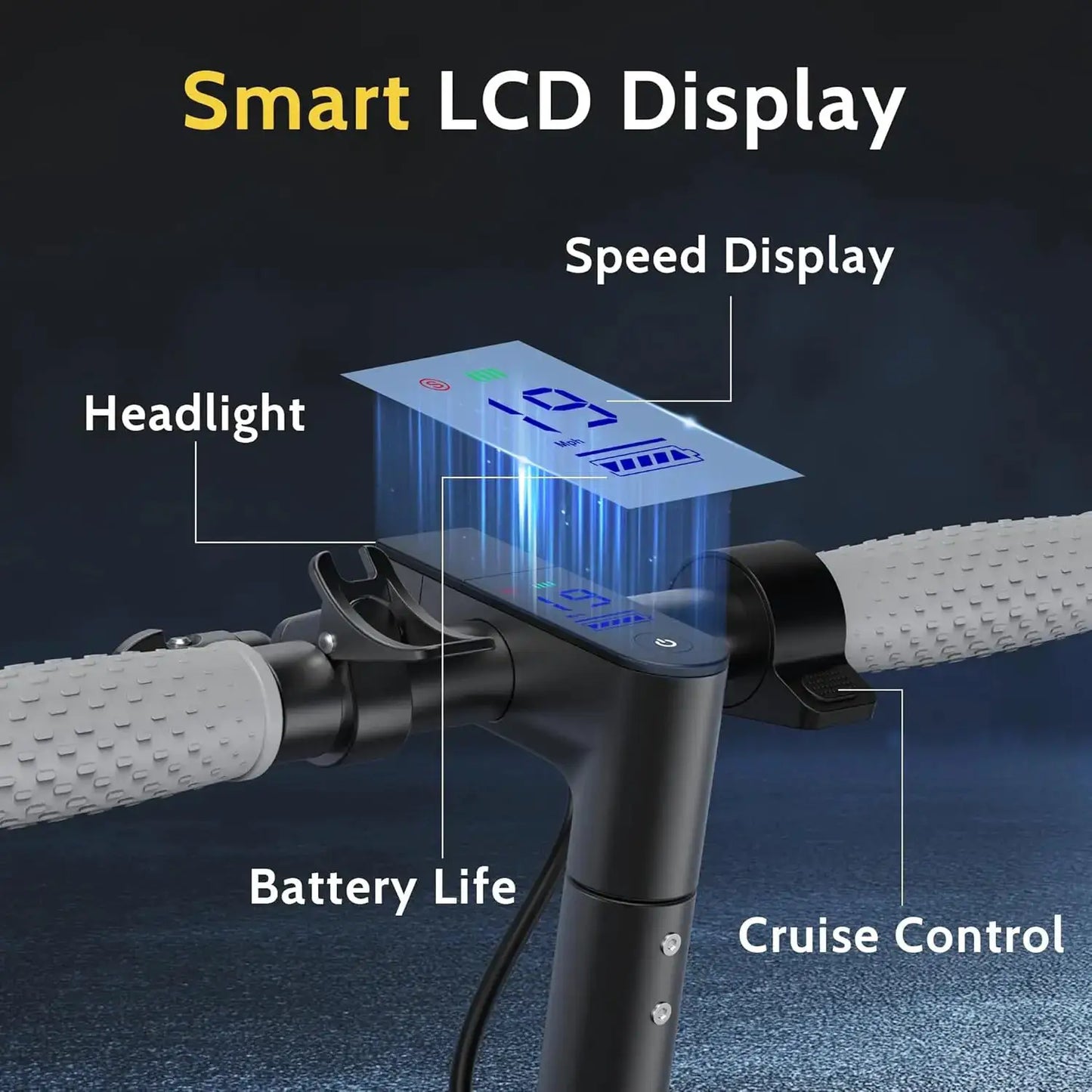 NAVIC T5 Electric Scooter 350W 19MPH APP Smart Control Scooter 8.5inch Solid tire Folding E-Scooter 22Miles Max Range for Adult by Beastly Survival Outlet