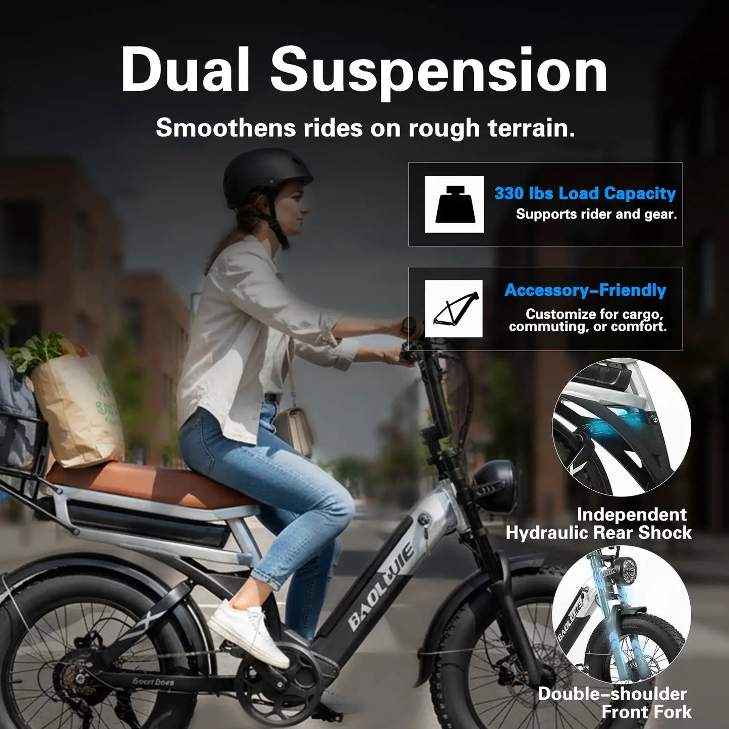 Baolujie 2033 1200W Ebike All Terrain Electric Bicycle Pro X by Beastly Survival Outlet