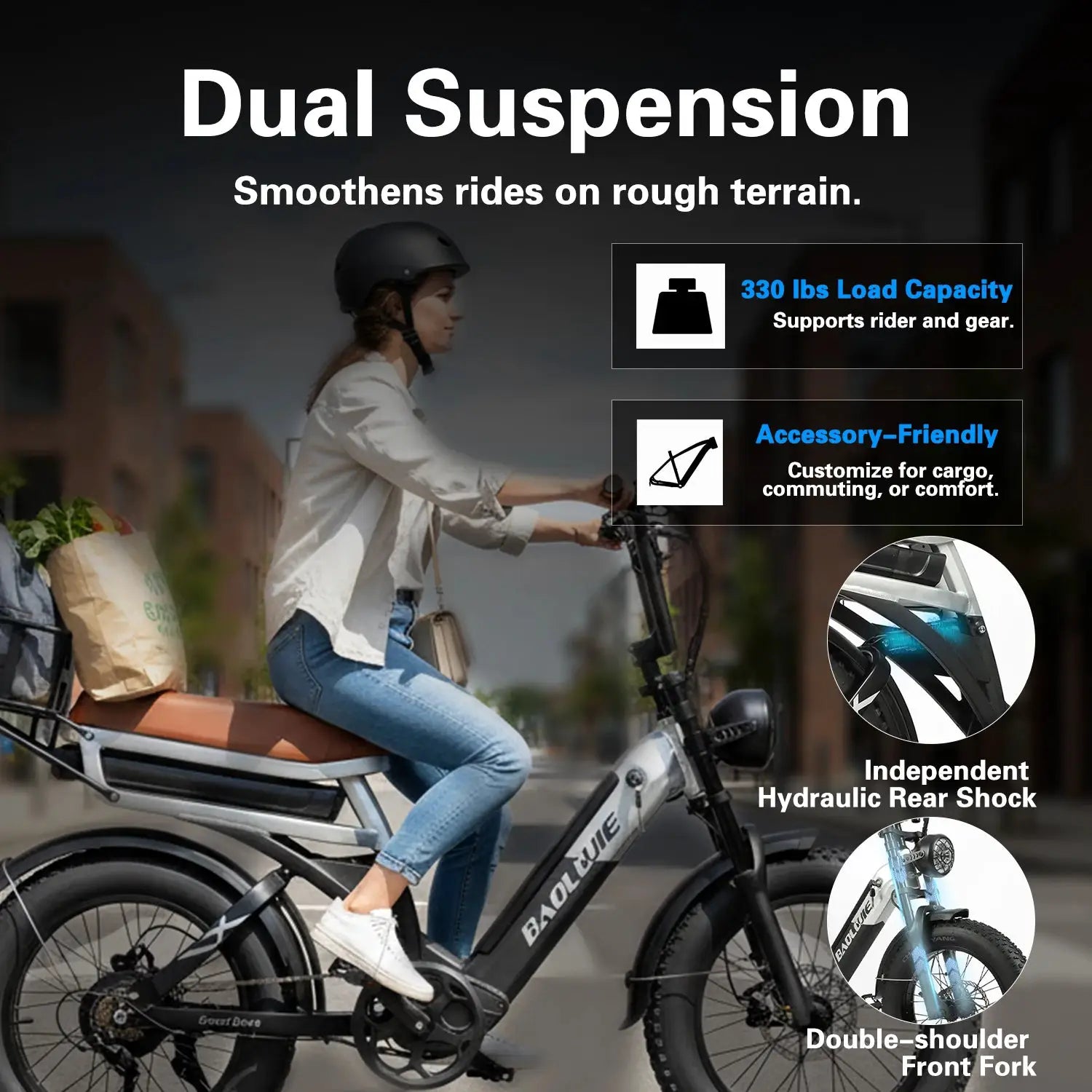 Baolujie 2033 1200W Ebike All Terrain Electric Bicycle Pro X by Beastly Survival Outlet