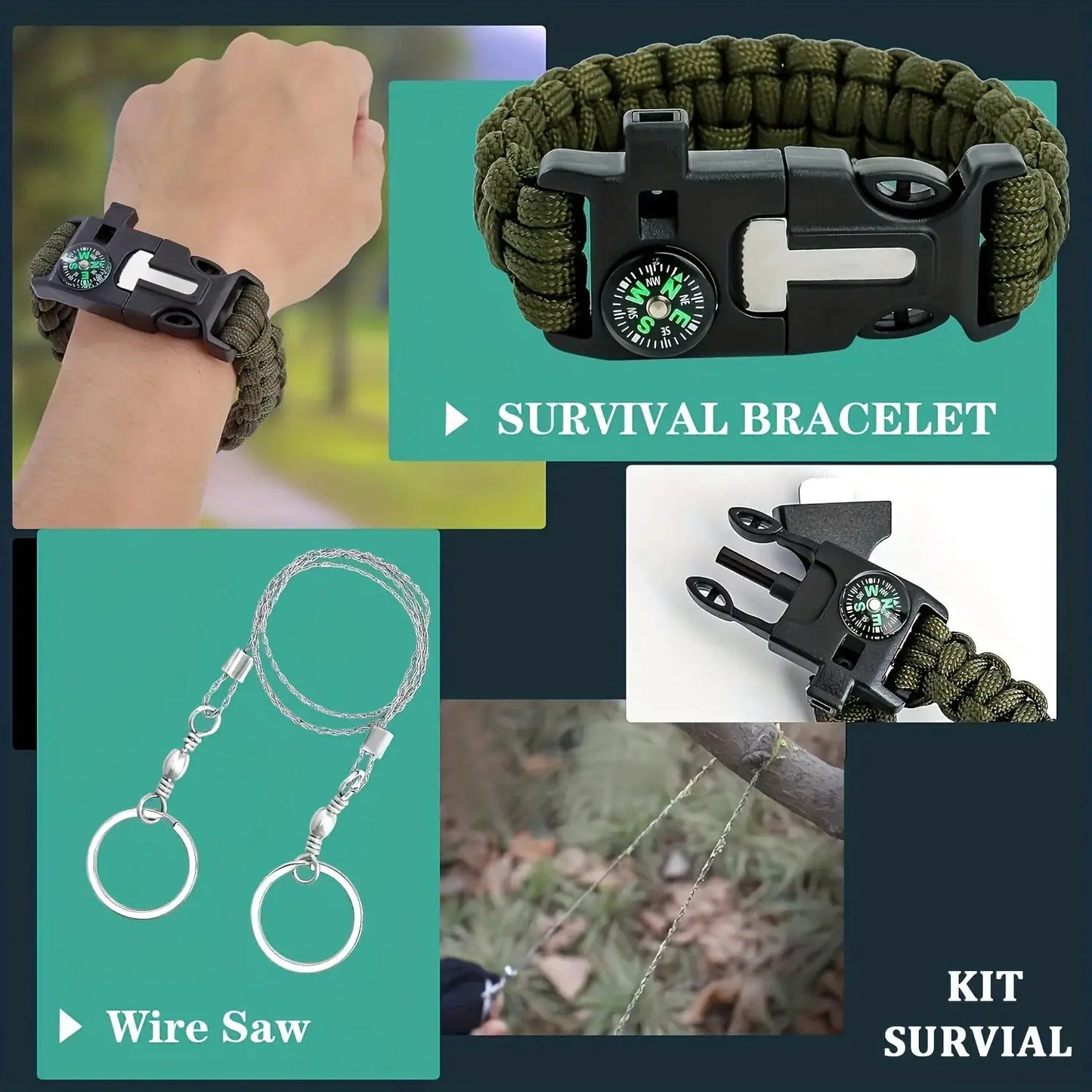 Ultimate 20in1 Survival Gear Kit For Camping And OutdoorsNow by Beastly Survival Outlet