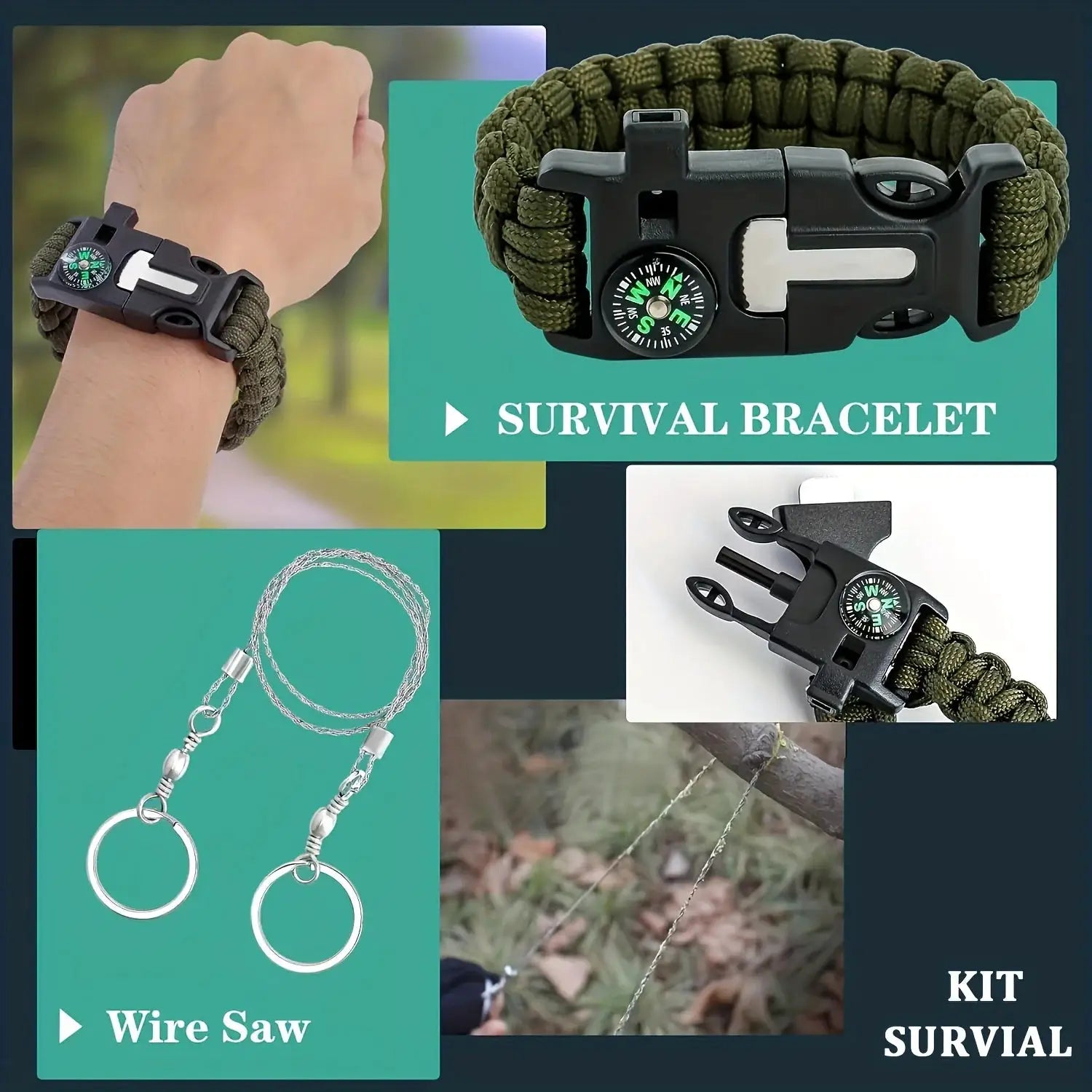 Ultimate 20in1 Survival Gear Kit For Camping And OutdoorsNow by Beastly Survival Outlet